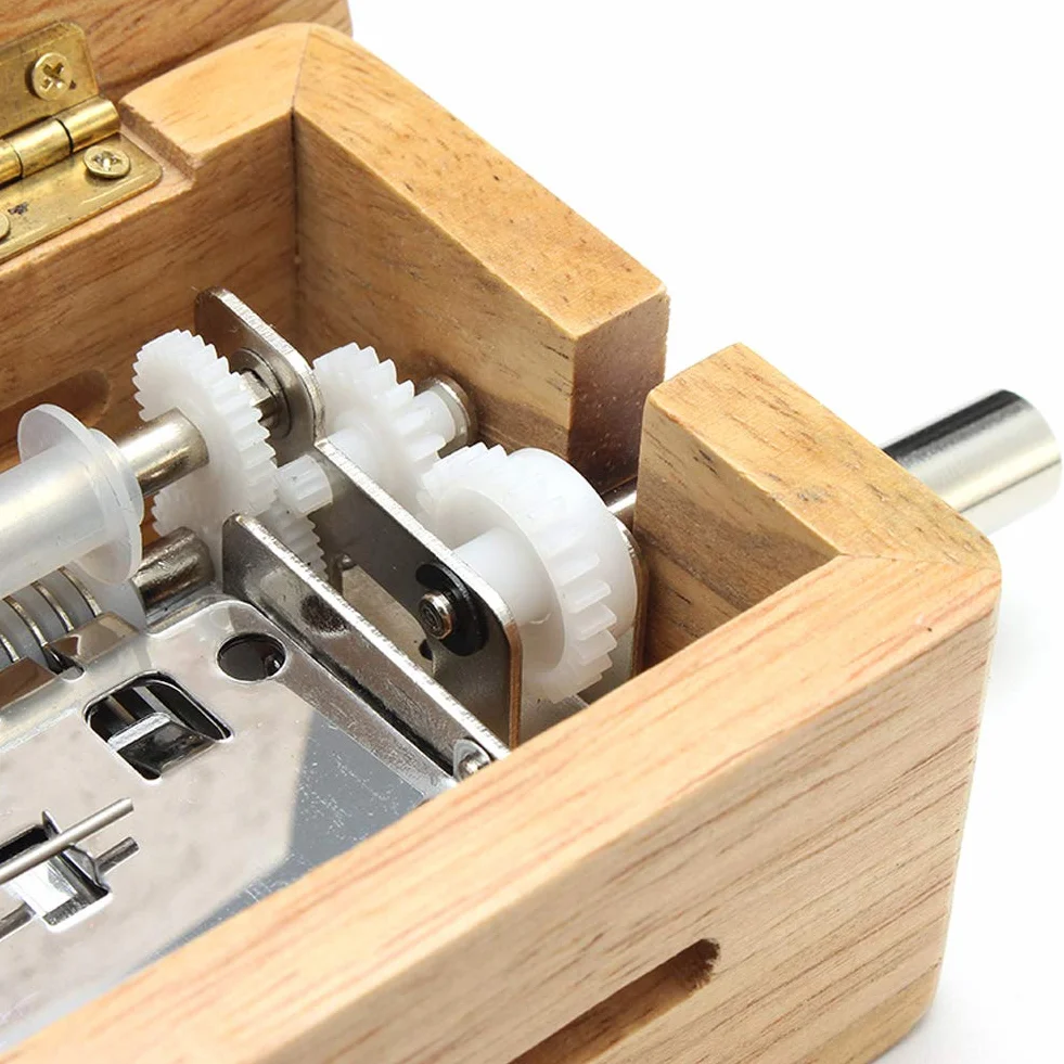 Pozytywka Music Box 15 Note DIY ręczna korbka do samodzielnego komponowania