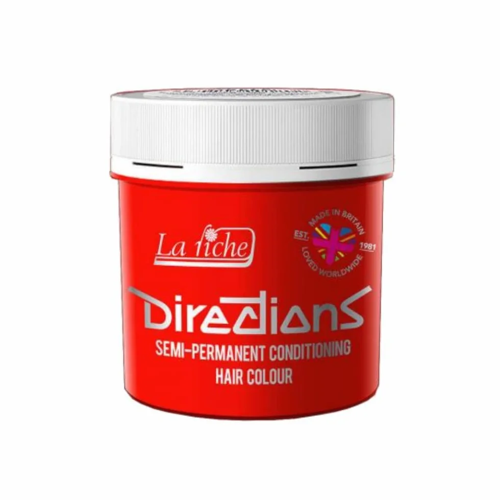 4 X New The Riche Directions półtrwały kolor włosów 88ml - Neon Red