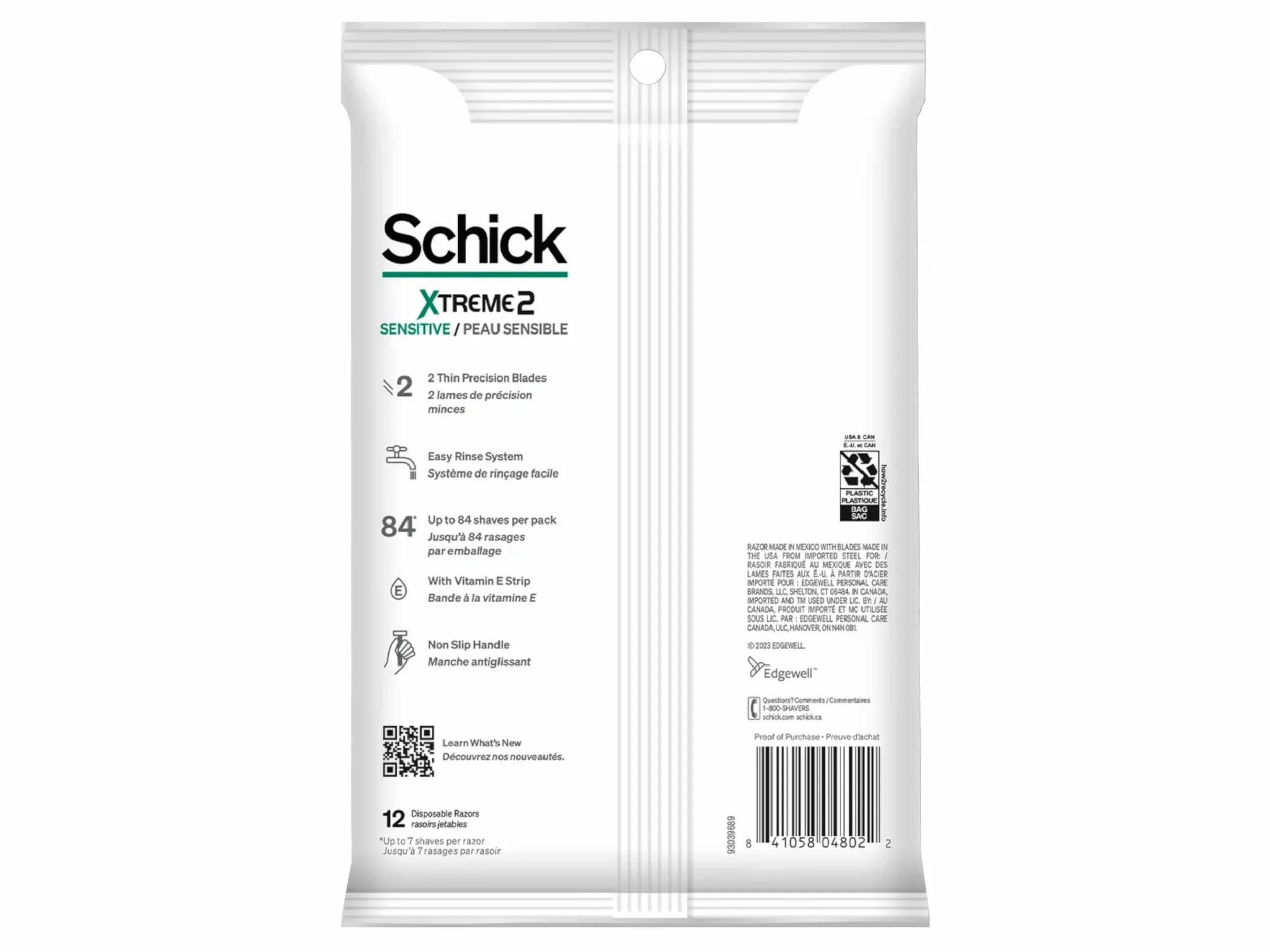 Schick ST2 jednorazowa maszynka do golenia dla mężczyzn do skóry wrażliwej - 12 ct - 2 szt. od Schick
