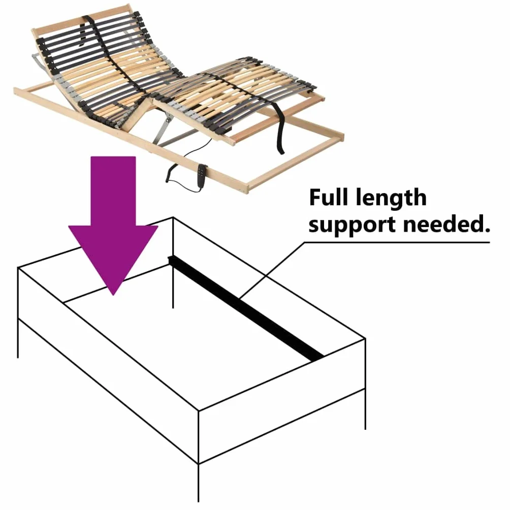 vidaXL Elektryczny stelaż do łóżka 80x200 cm 7 stref 42 listwy