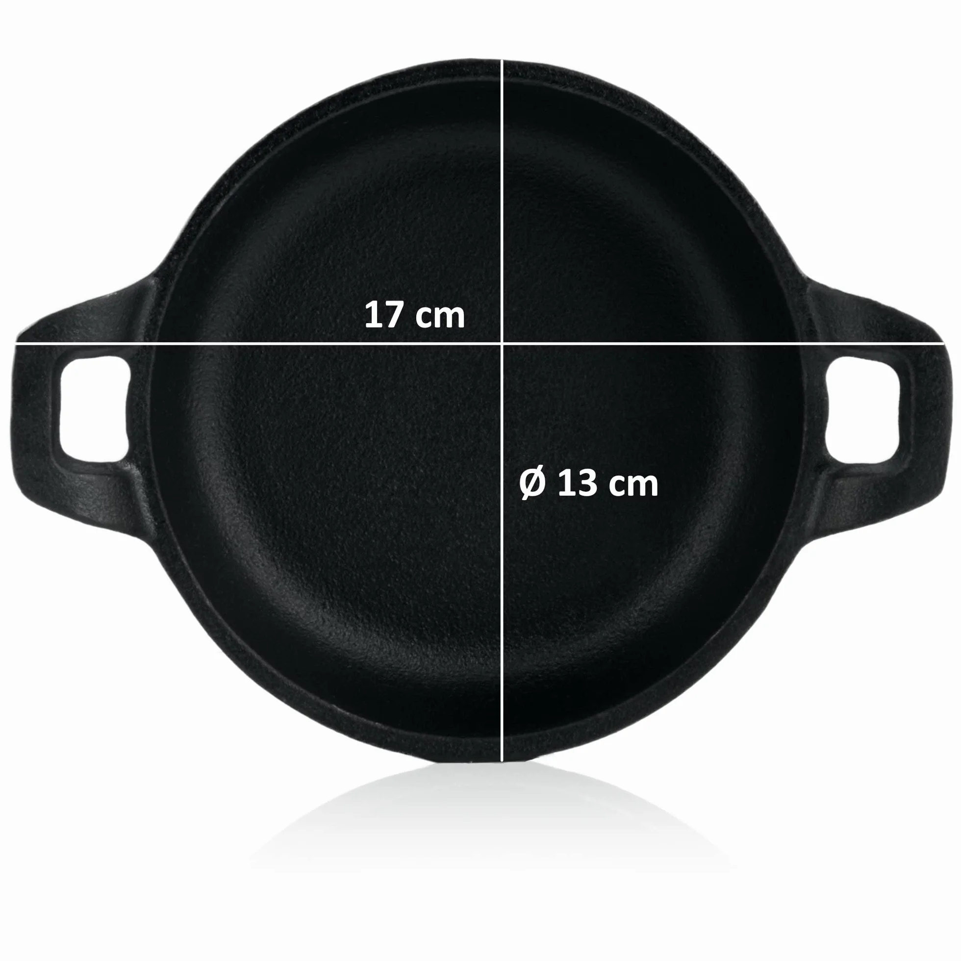 BBQ-Toro Zestaw 6 żeliwnych patelni grillowych 13 cm