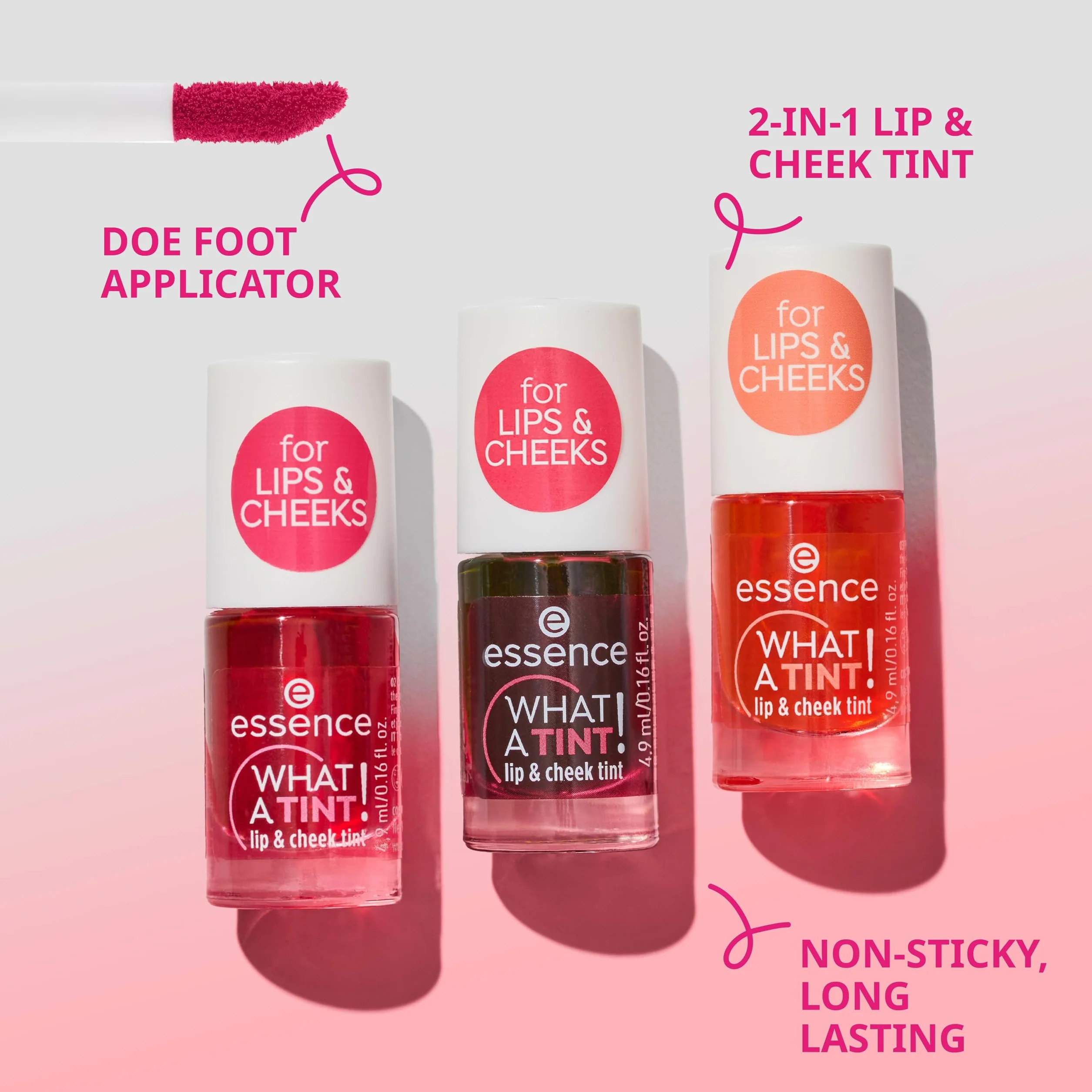 essence Tint do ust i policzków WHAT A TINT!, długotrwały, natychmiastowy wynik, naturalny (4.9ml)
