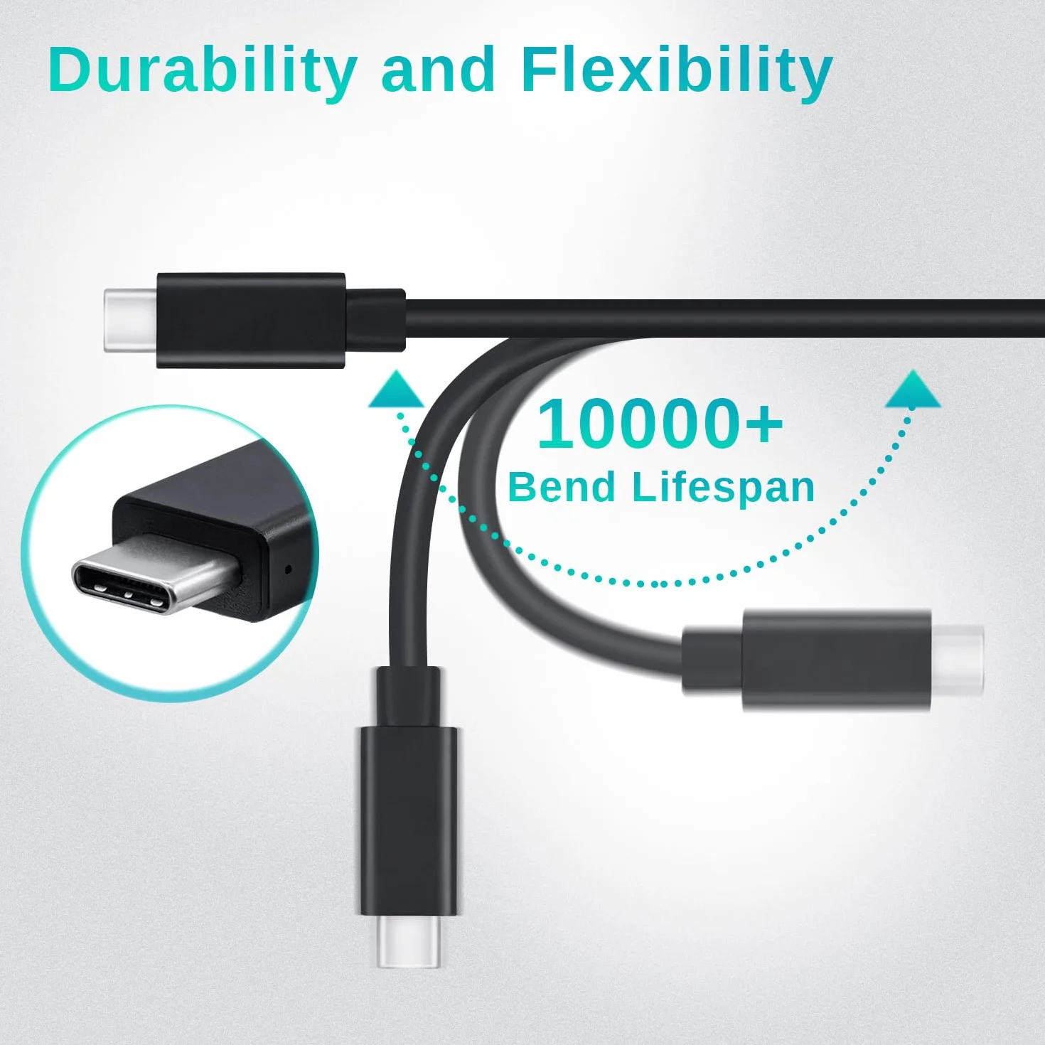 Mcbazel USB-C 4.0 Thunderbolt 4 Kabel 1 m: Szybkie Ładowanie 100 W, 40 Gb/s, 8K 60 Hz, Kompatybilny z Laptopami/MacBookami/Smartfonami/iPadami