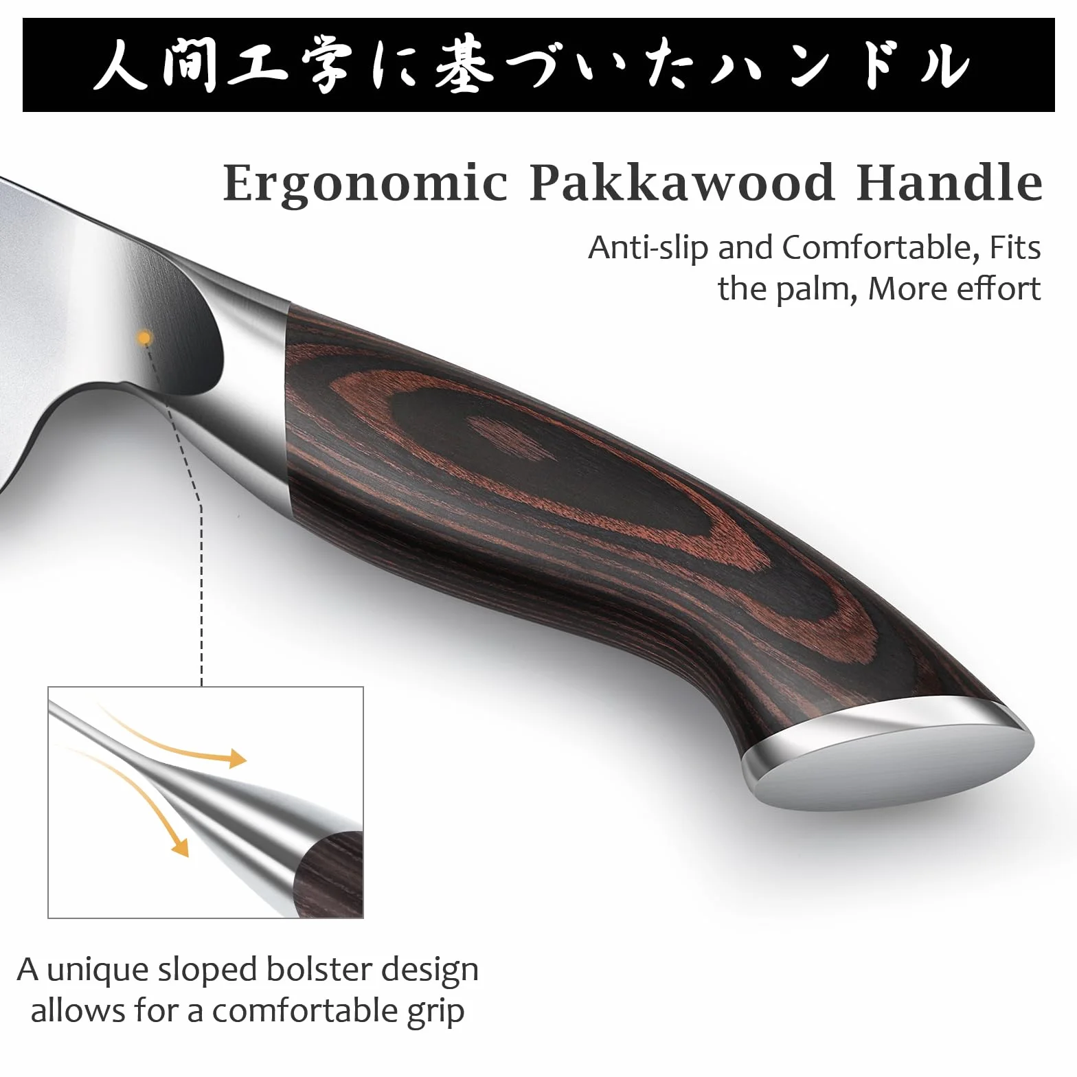 HOSHANHO Nóż Nakiri 18 cm, japoński nóż kuchenny AUS-10 ze stali nierdzewnej wysokowęglowej, uniwersalny nóż kuchenny do mięsa i warzyw z ergonomicznym uchwytem firmy Pakkawood