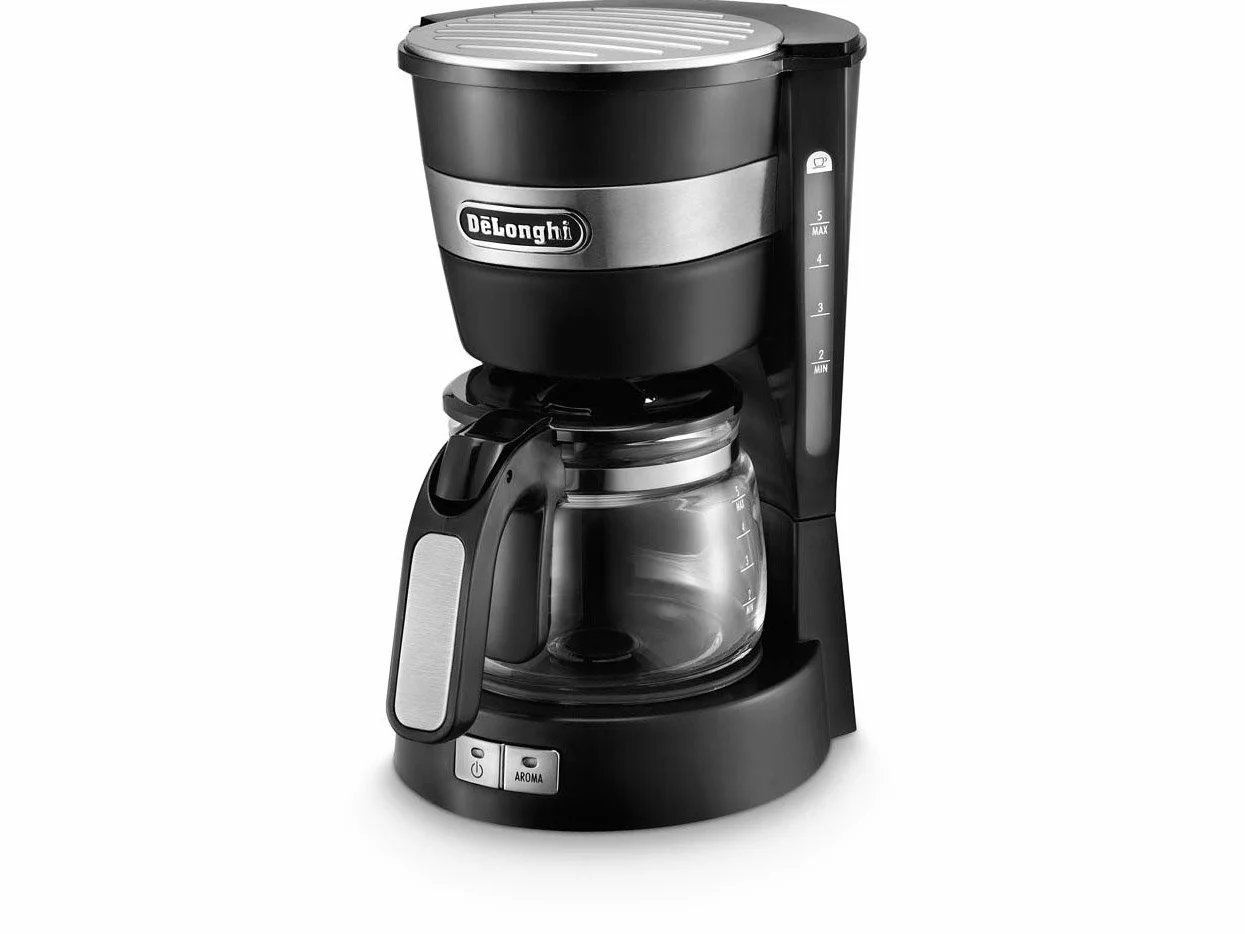 De'Longhi ICM 14011.BK Przelewowy ekspres do kawy (650 W), czarny
