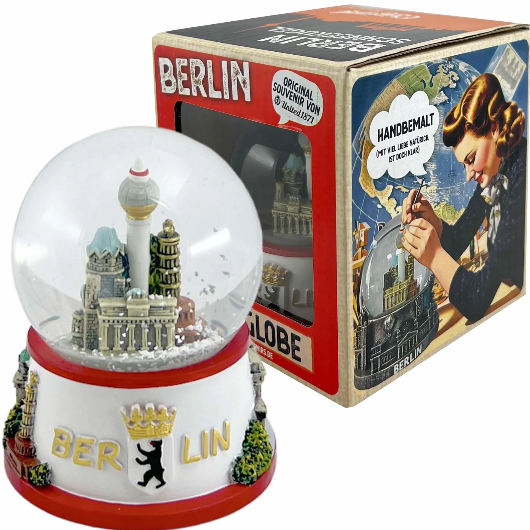 Kula śnieżna Berlin pamiątka z Niemiec w pudełku prezentowym