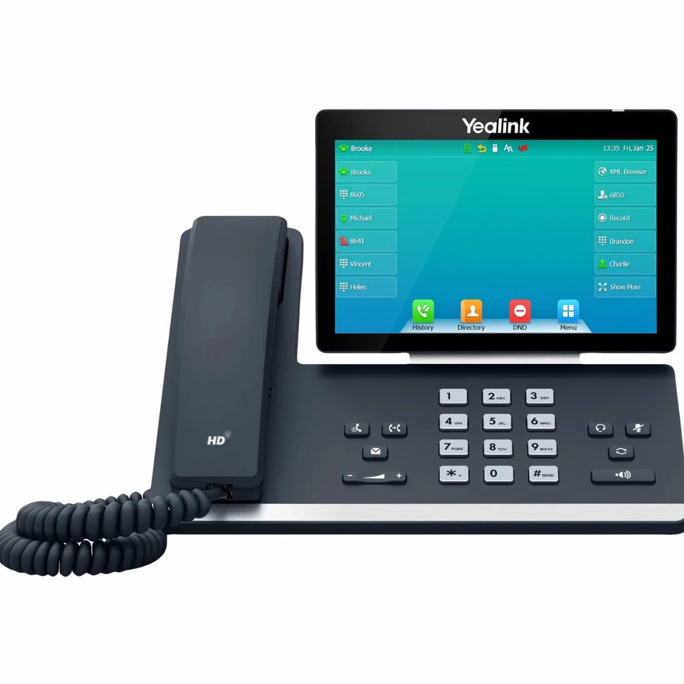 Yealink SIP-T57W Telefon Voip, Czarny, 22,1 x 25,91 x 21,08 cm