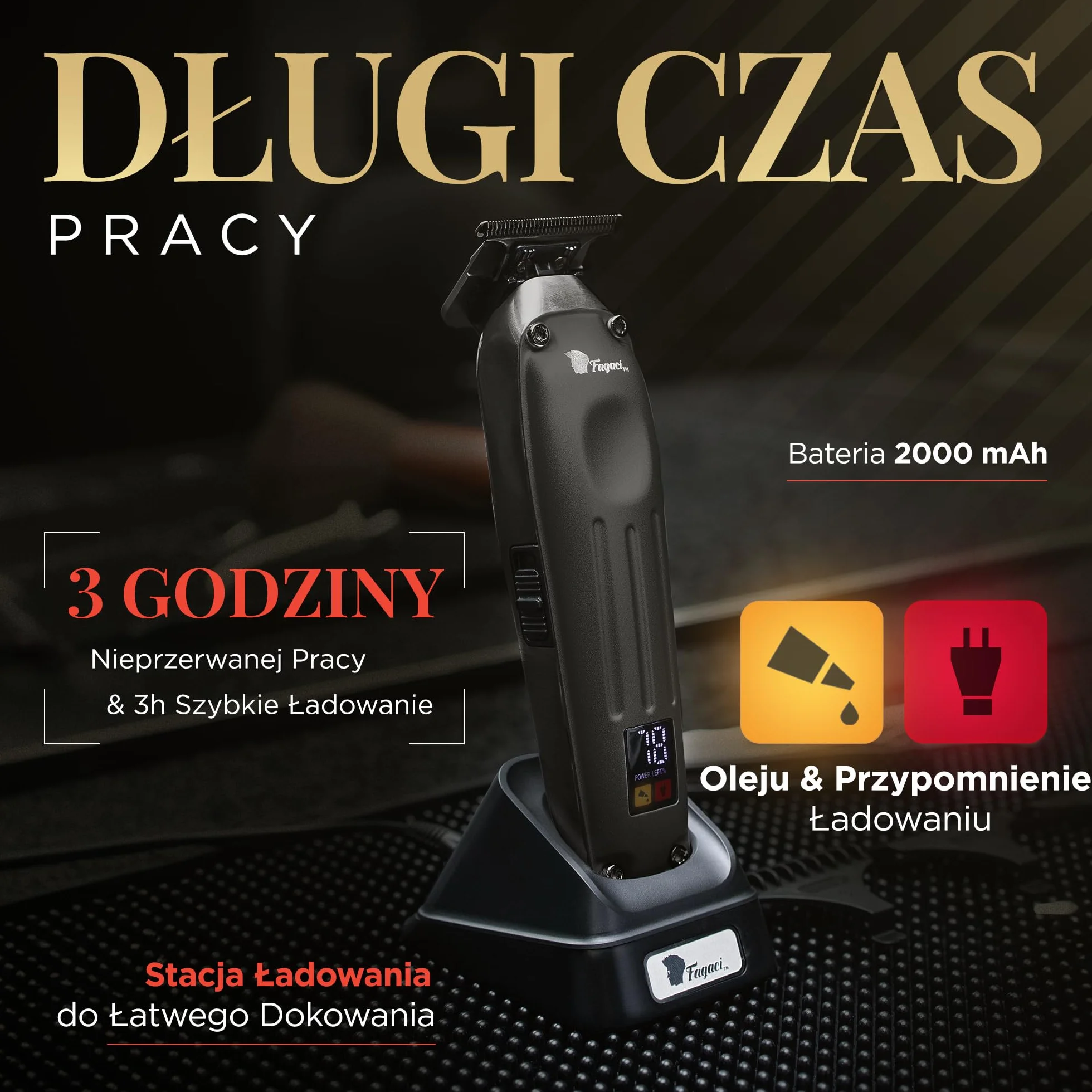 Trymer do włosów Fusion czarny