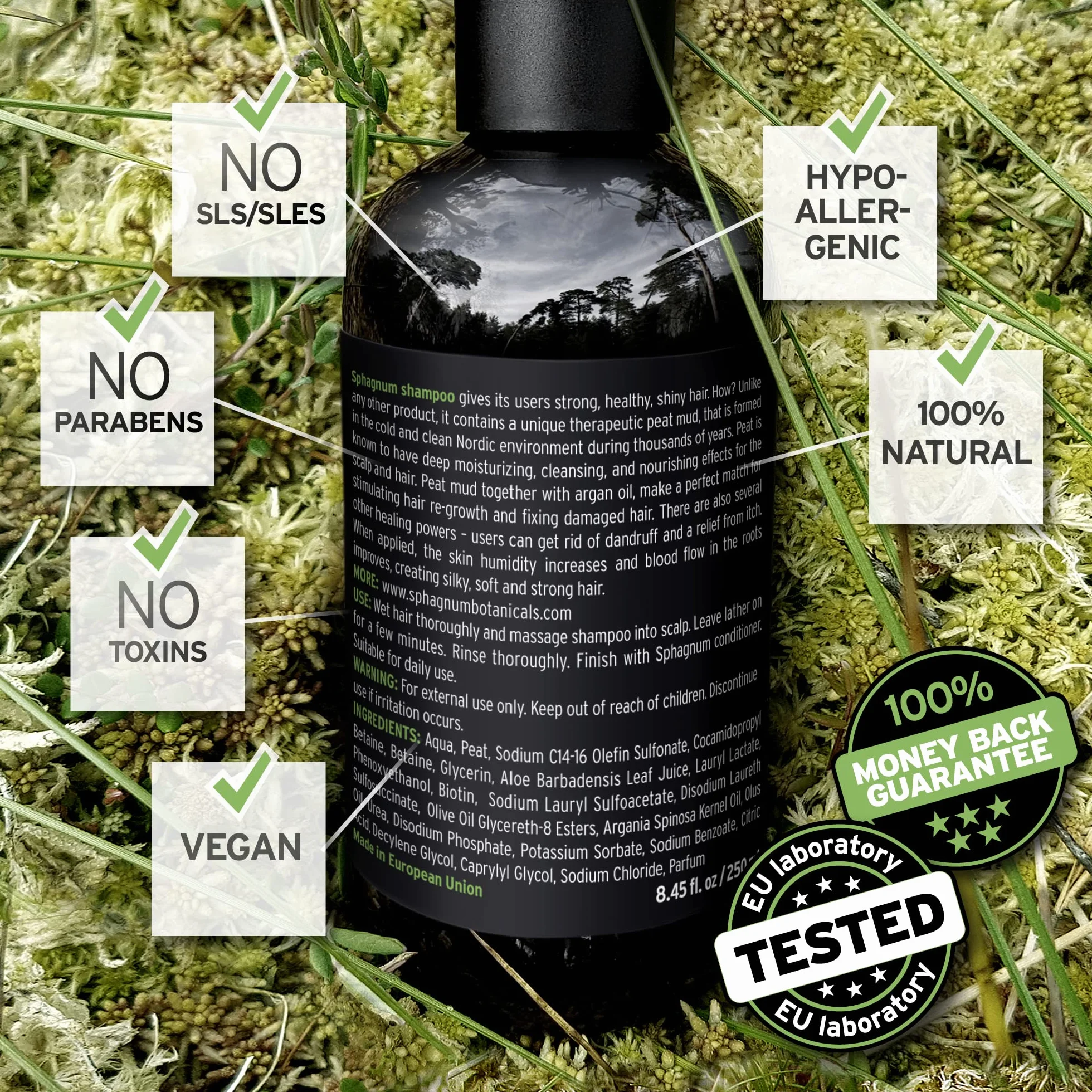 Hair Growth Shampoo For Men - Natural Biotin Boost with Argan Oil and Peat Mud, Effective Hair Loss Treatment for Thinning Hair, Organic DHT Blocker - No SLS, Parabens, Sulfate-Free, Anti-Dandruff…