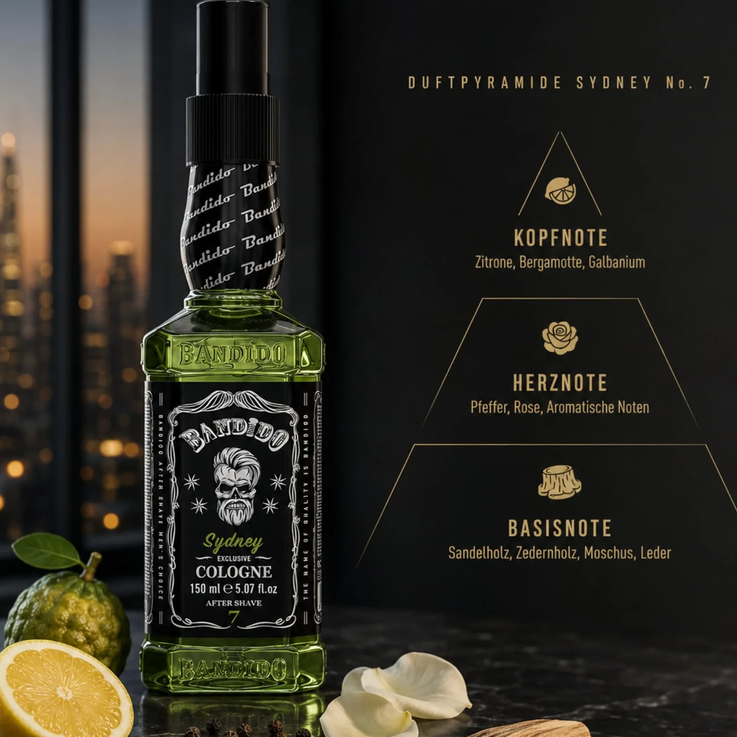 Bandido Woda kolońska męska 150 ml Army After Shave Men zapachowa woda do golenia dla mężczyzn, odświeża, chłodzi długotrwały zapach, zapobiega powstawaniu poparzeń po goleniu (wojskowy, 150 ml)