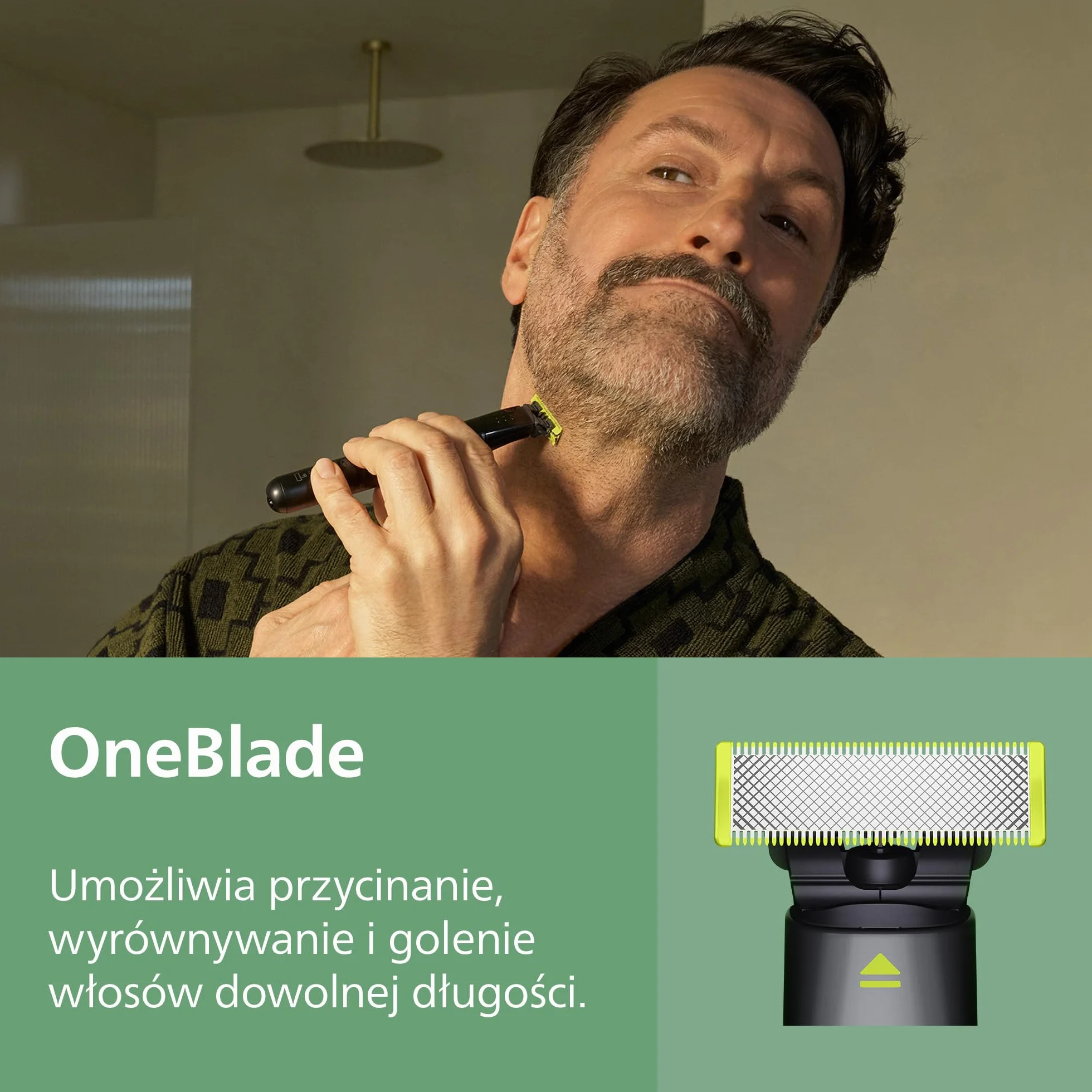 Philips Multigroom All-in-One z serii 9000, 23-elementowy kompleksowy zestaw do pielęgnacji twarzy, głowy i ciała, dodatkowy trymer OneBlade, 27 ustawień długości (0,2–20 mm), model MG9561/30