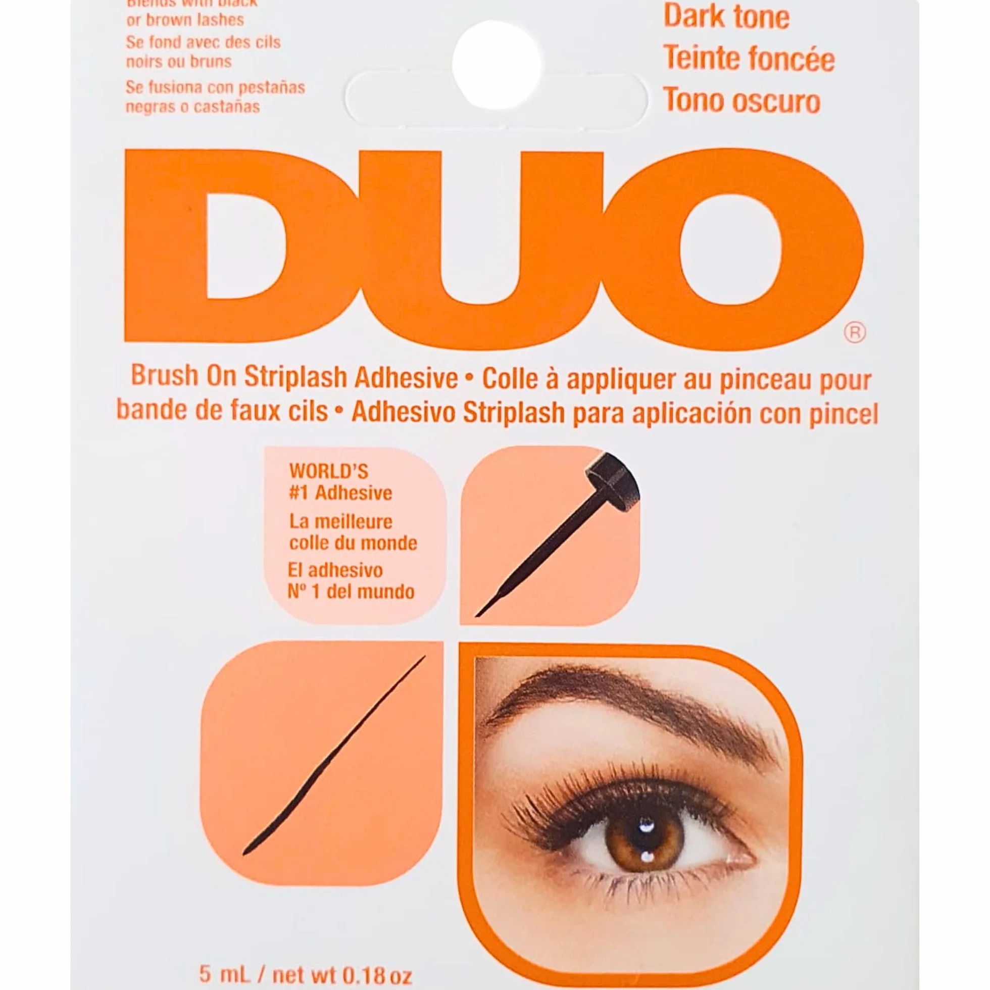 DUO wodoodporny klej do rzęs i brwi, bezwonny, wegański (5 ml), czarny