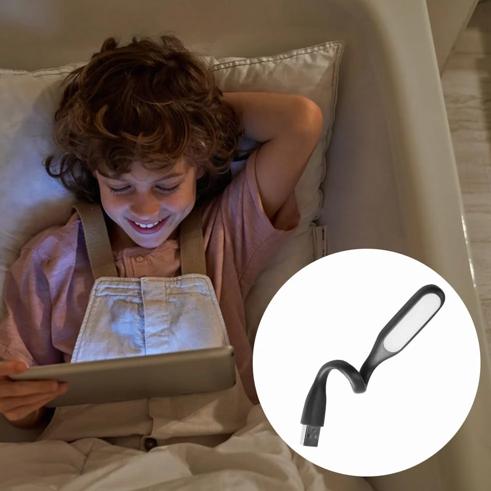 Comioke Lampka do czytania, usb typu łabędzia szyja, LED, mini do czytania, notebook, ściemniana