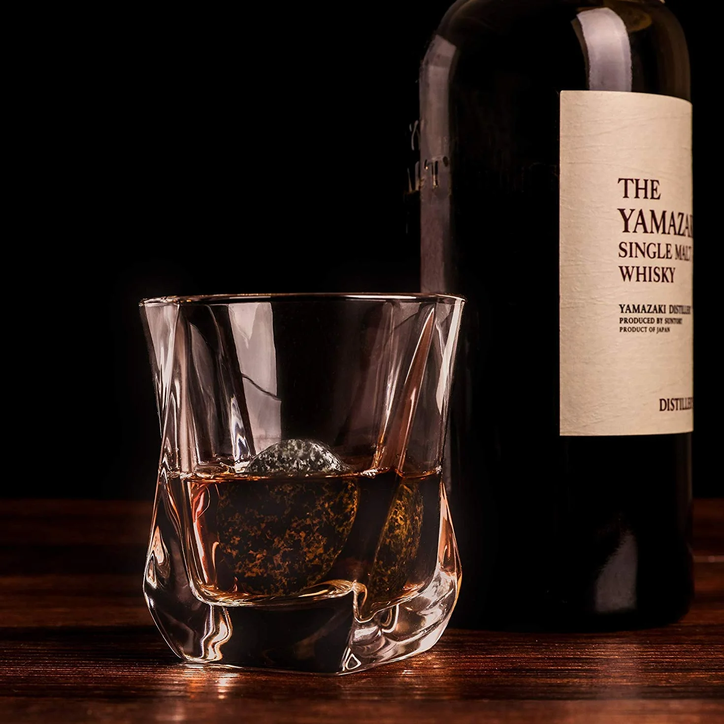 R.O.C.K.S. Kamienie chłodzące do whisky 6 sztuk kryształowe szklanki etui prezentowe