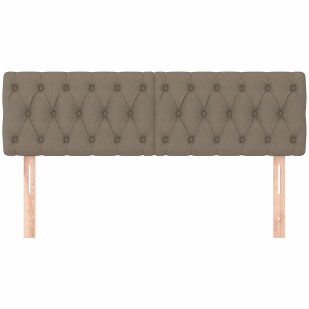 vidaXL Zagłówek do łóżka tkanina taupe 160x7x78/88 cm