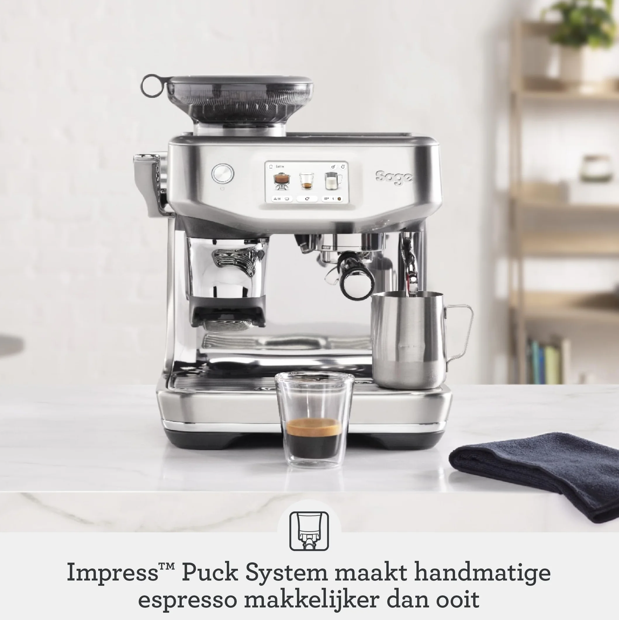 Sage Appliances The Barista Touch Impress Ekspres do Kawy Srebrny