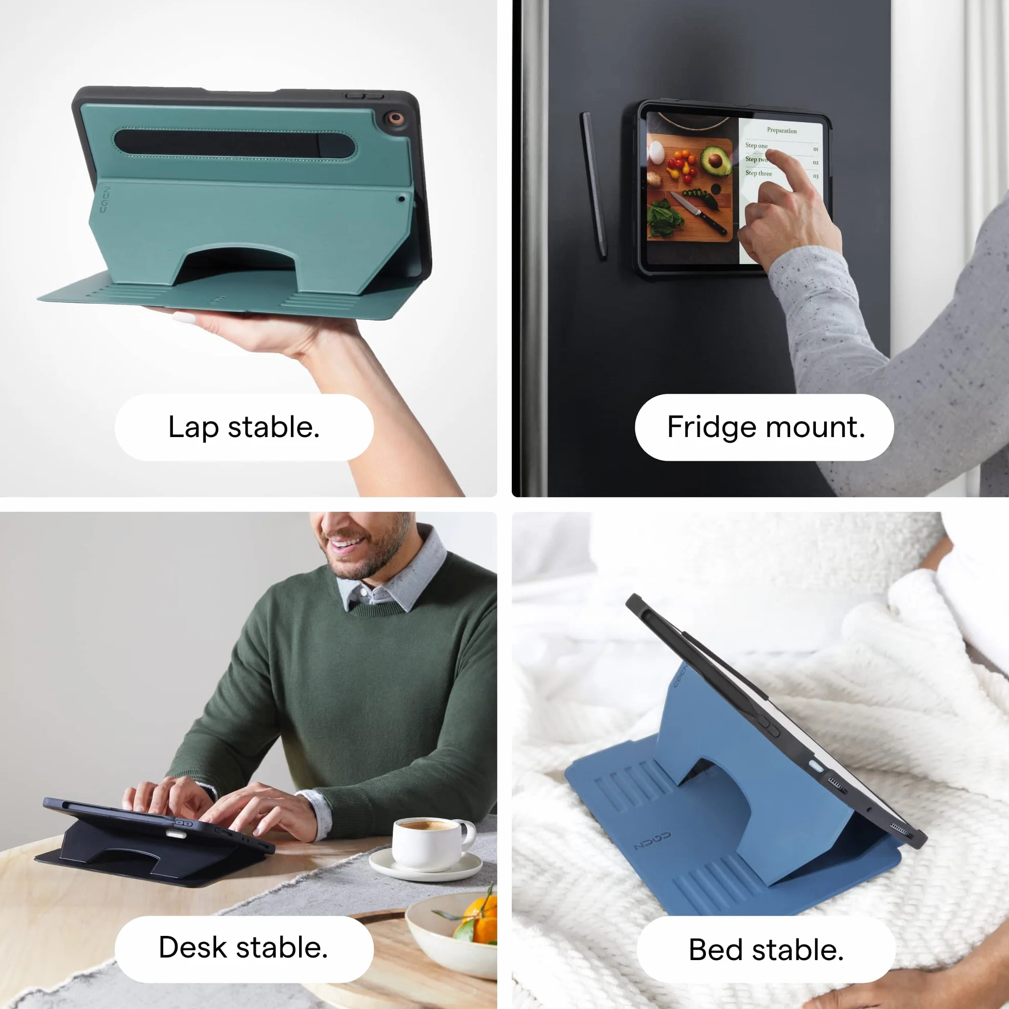 ZUGU CASE iPad 11/10 Generacji Case (A16 2025/2022) 10.9 Etui - Ultra Cienki Ochronny - Apple Pencil Kieszeń - Wygodne 8-Magnetycznie Kątom Stojak Automatyczne Usypianie/Budzenie [ Czarny ]