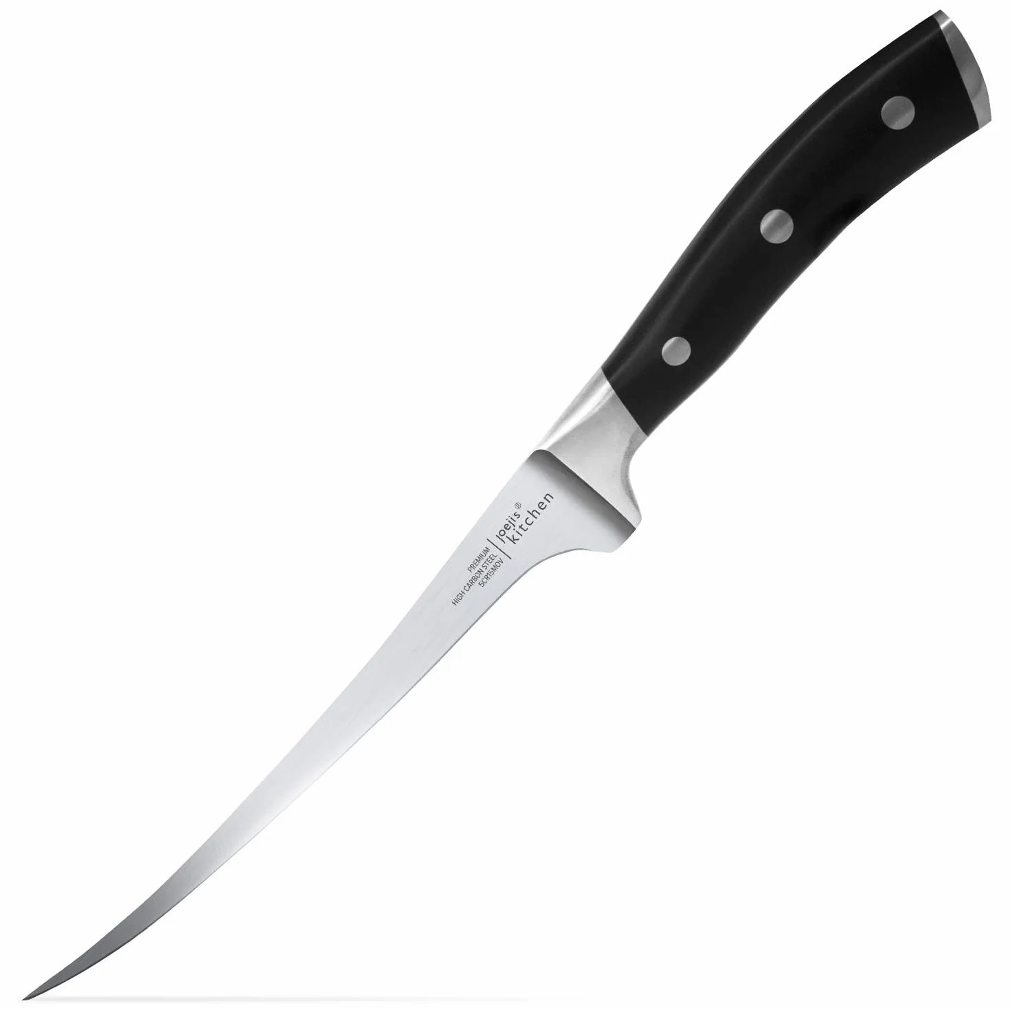 Nóż do filetowania ryb 32cm Stal nierdzewna Ergonomiczny uchwyt Osłona ochronna Elastyczny