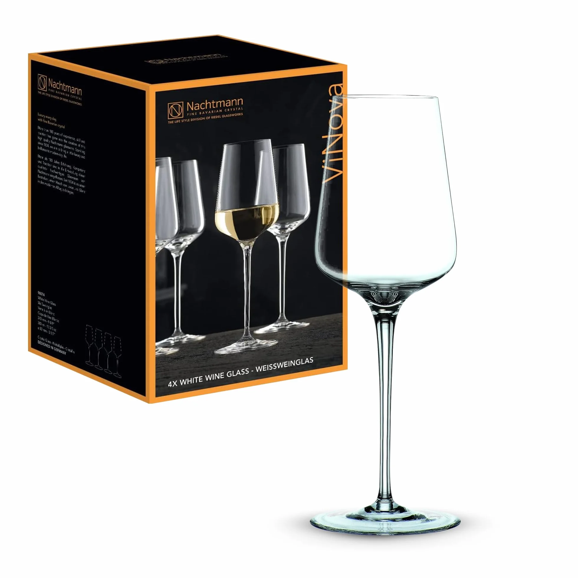 Spiegelau & Nachtmann ViNova 4-częściowy zestaw kieliszków do białego wina 380 ml przezroczyste