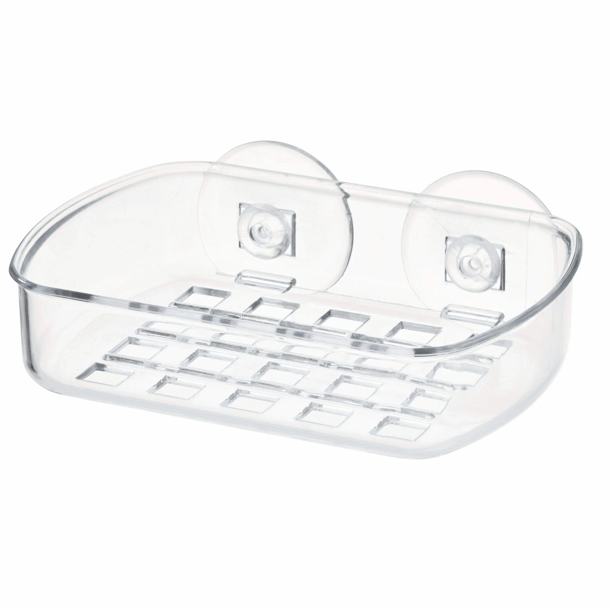 iDesign mydelniczka z przyssawką z tworzywa sztucznego bez BPA - 13,3 cm x 10 cm x 5 cm, przezroczysta, 19600