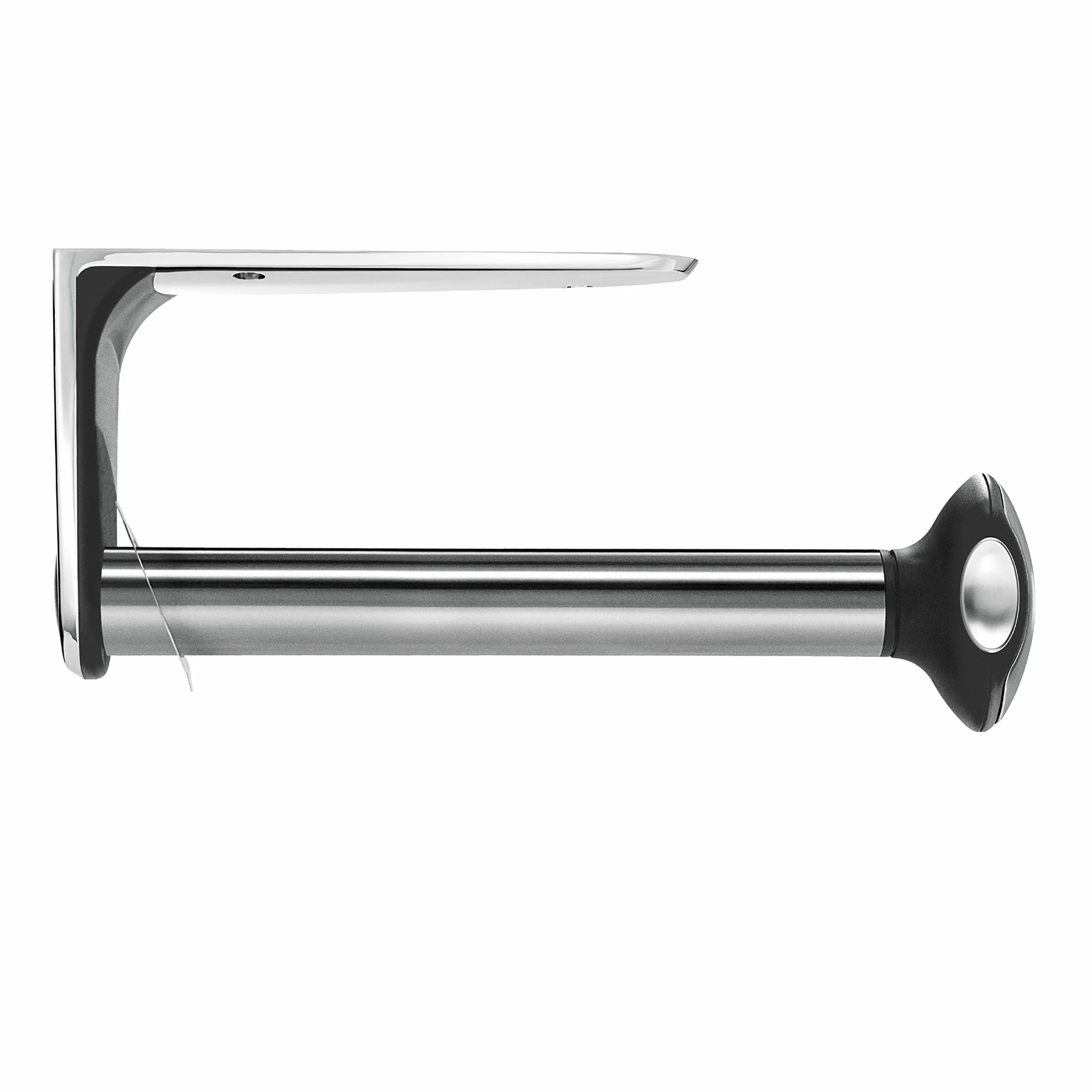 simplehuman KT1086 Uchwyt ścienny na rolkę kuchenną z szybkim ładowaniem, odpowiedni do szafki pod szafkę, łatwy do oderwania jednego arkusza, łatwy w instalacji (pasuje do rolek kuchennych o