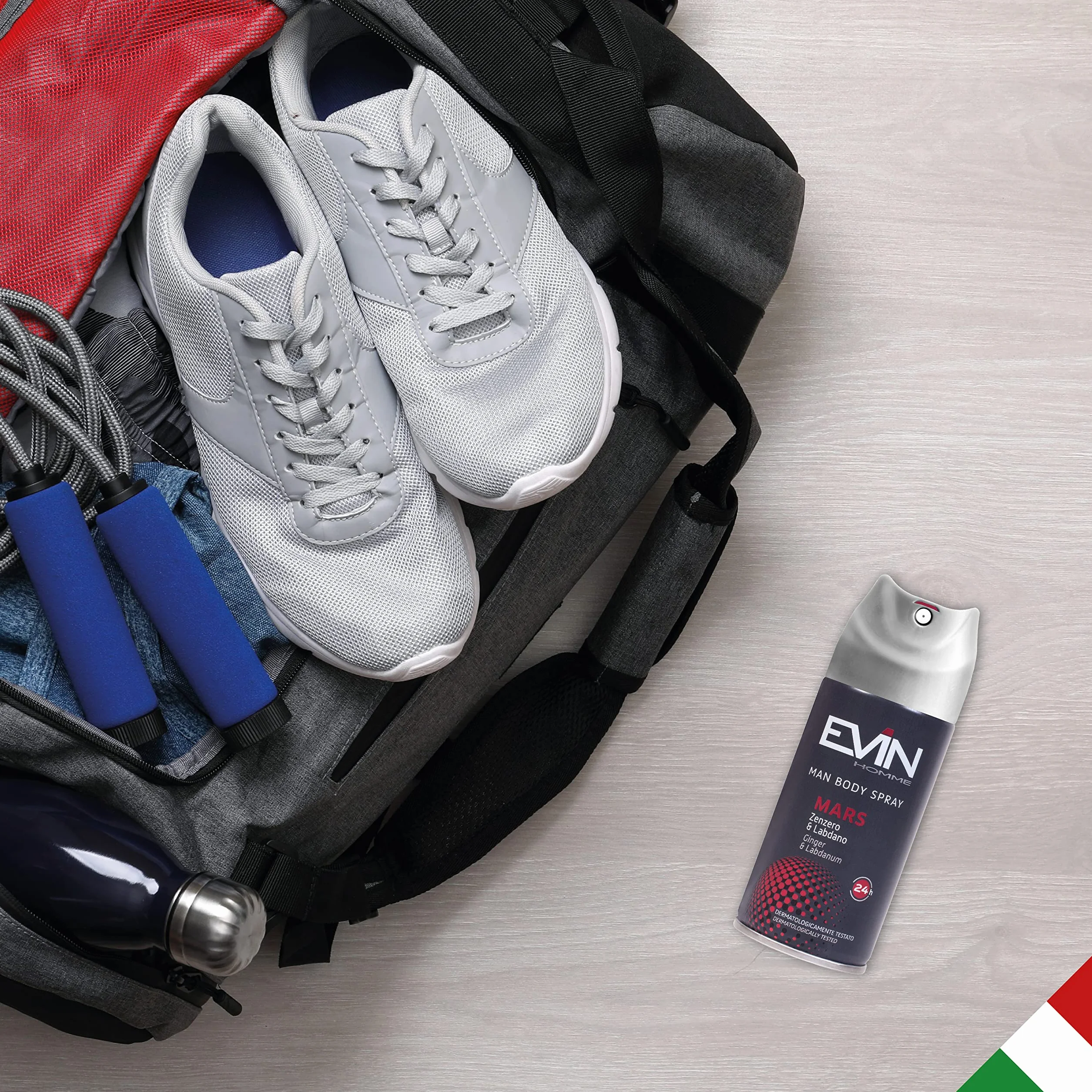 EVIN HOMME | 24 Dezodoranty Męskie Spray, Imbir i Labdano, Trwałość 24h, 150 ml