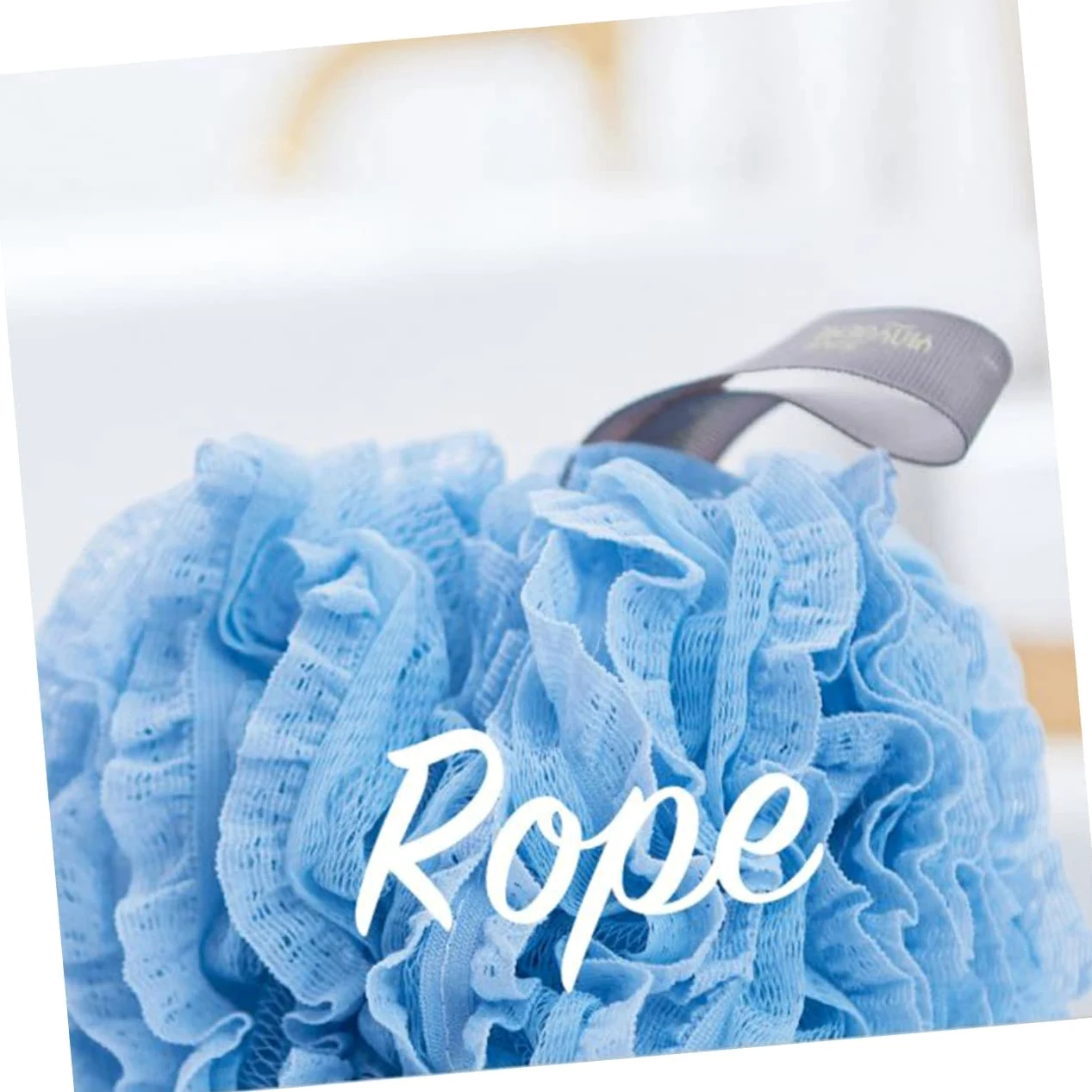Szlifierka do ciała Travel Loofah Loofah Dish Gąbka Bubble Sponge Pufa Prysznicowa Loofah Brush Poduszka Rękawiczki Piłka do kąpieli Piłka do kąpieli Błękitna wytworna dziewczyna Kąpiel Loofah Prysz