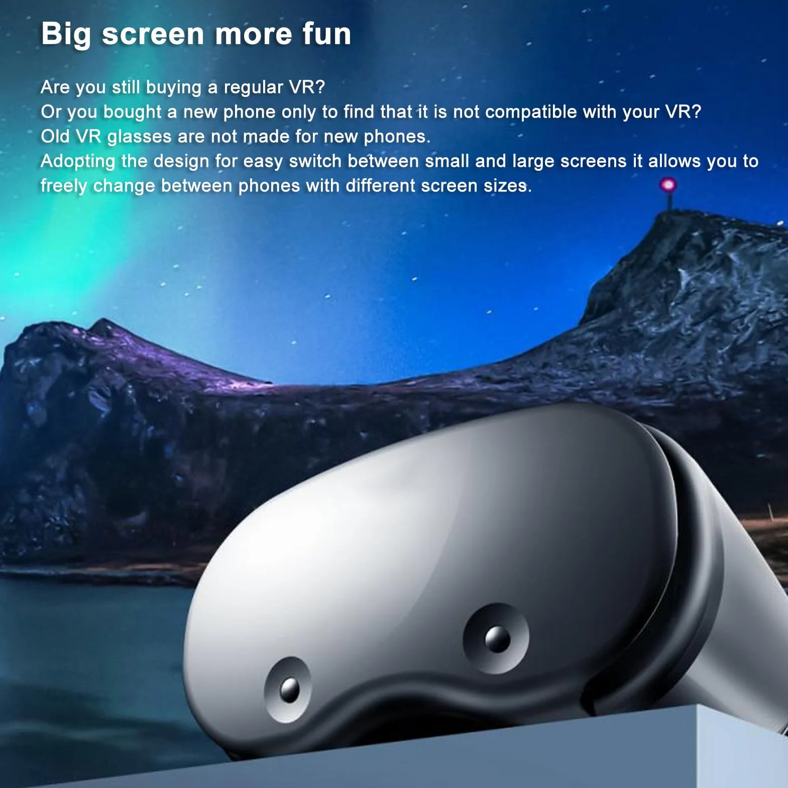 Zestaw Słuchawkowy 3D VR do Telefonów z IOS i Android,Soczewki HD z ochroną Oczu Okulary do Wirtualnej Rzeczywistości,Gogle do Rzeczywistości Wirtualnej do Telefonów 5–7
