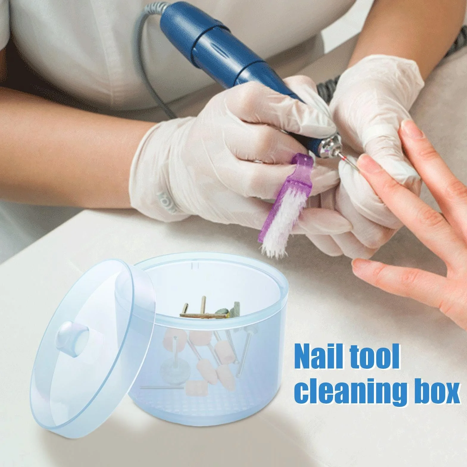 Sterylizator do paznokci Pojemnik do czyszczenia narzędzi manicure pedicure