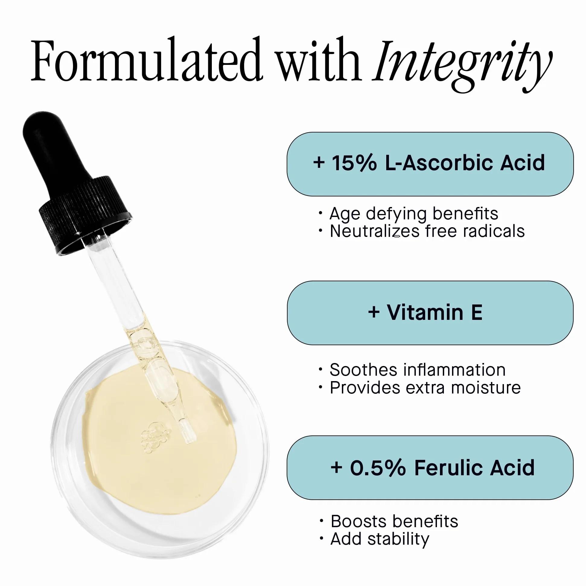 Skincall serum z witaminą C - CE + kwas ferulowy 15% l. kwas askorbinowy, .5% kwas ferulowy i witamina E. serum z witaminą C, korektor ciemnych punktów, przeciwutleniające serum do twarzy, klinicznie