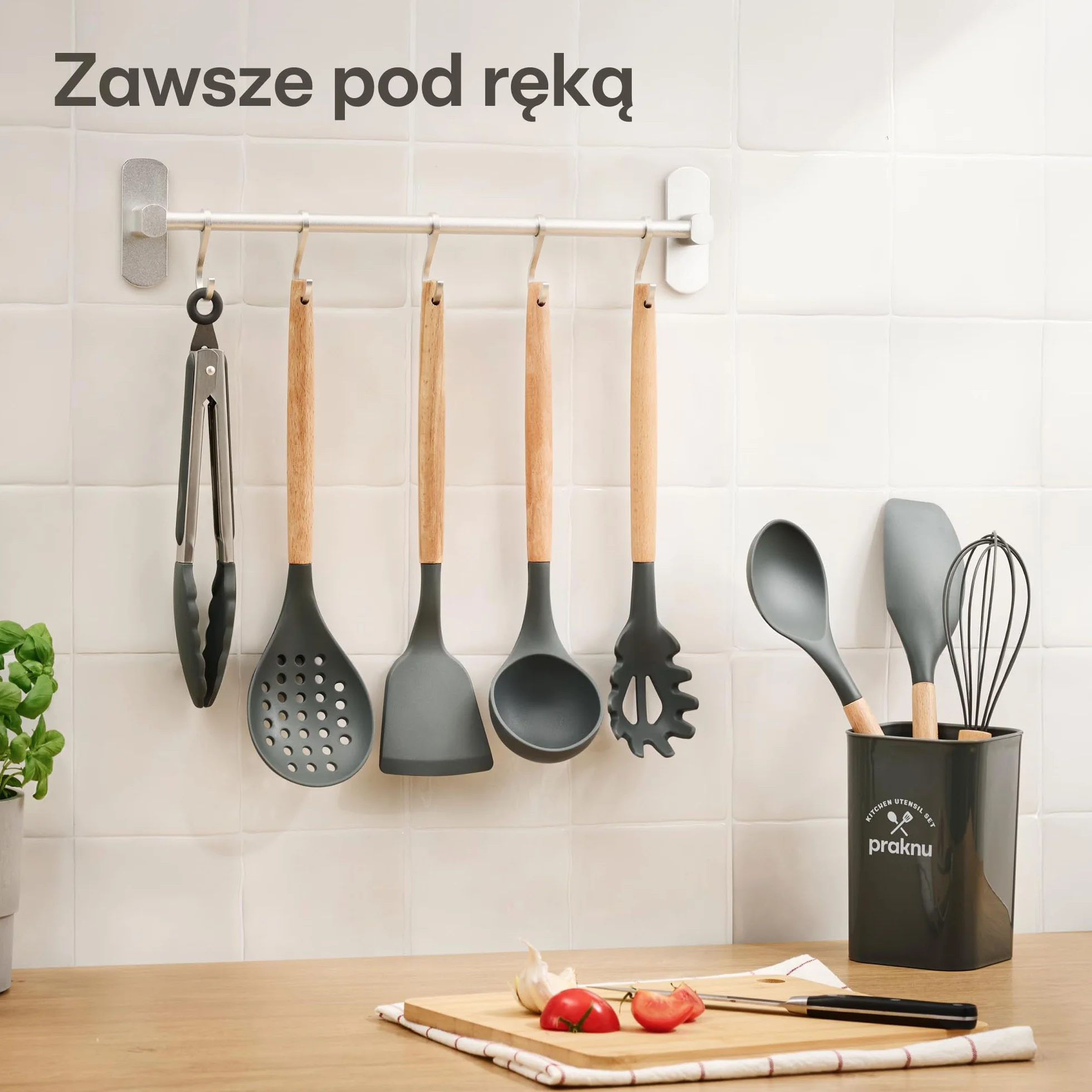 Zestaw Przyborów Kuchennych 8-Częściowy z Żaroodpornym Silikonem Certyfikat FDA
