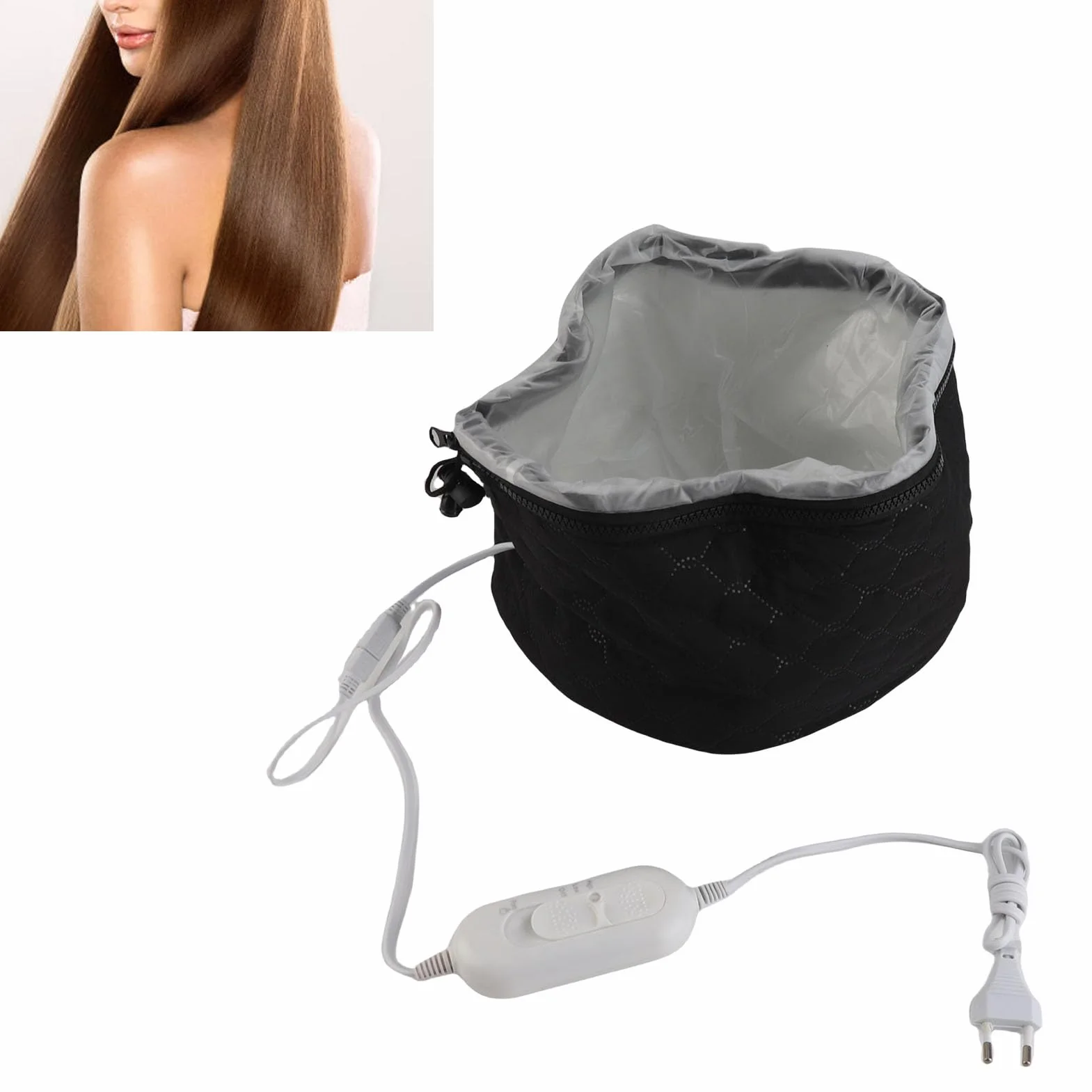 Czapka Termiczna Fryzjer, Elektryczna Czapka do Włosów Obróbka Termiczna Włosów Farbowanie Włosów Salon Czapka do Włosów Wtyczka UE 220 V