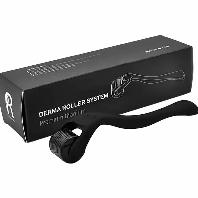 MAZAYA | Derma Roller do Brody i Twarzy | Roller na Porost Brody | Wałek do brody | 540 Tytanowych igieł o grubości 0,5mm | Beard Roller | Stymuluje Porost Brody i Włosów | Wzmacnia Strukturę Włosów