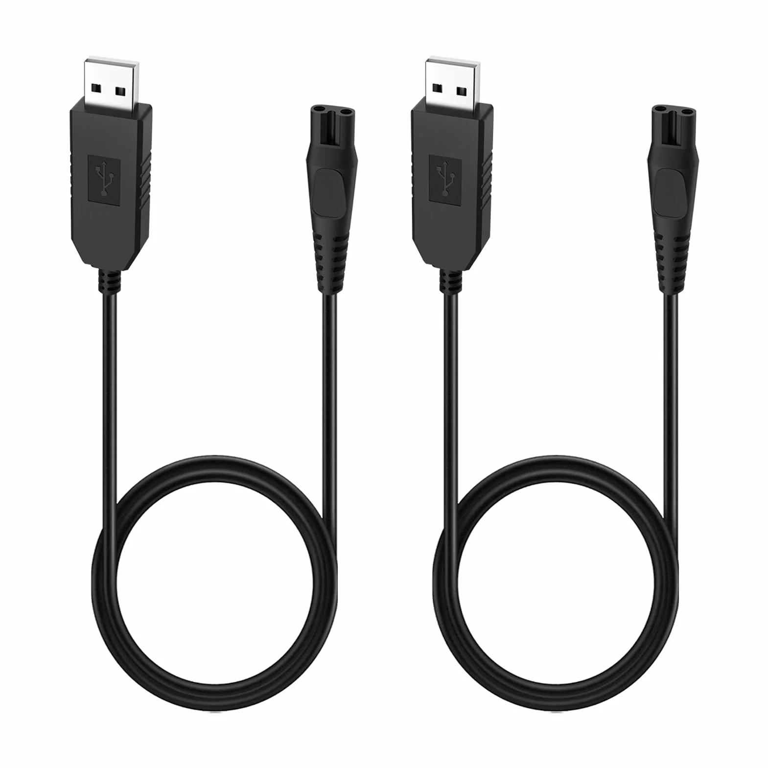 2-pak 5 V kabel ładujący do golarki Philips Norelco One Blade QP2724 QP2824, ładowarka USB do QP1324 QP2834 QP4530 QP4631 MG5910 MG7910 MG7930 MG7950 X3001 MG950 X3001 MG9550 MG10 MG9 520 X5006 2400