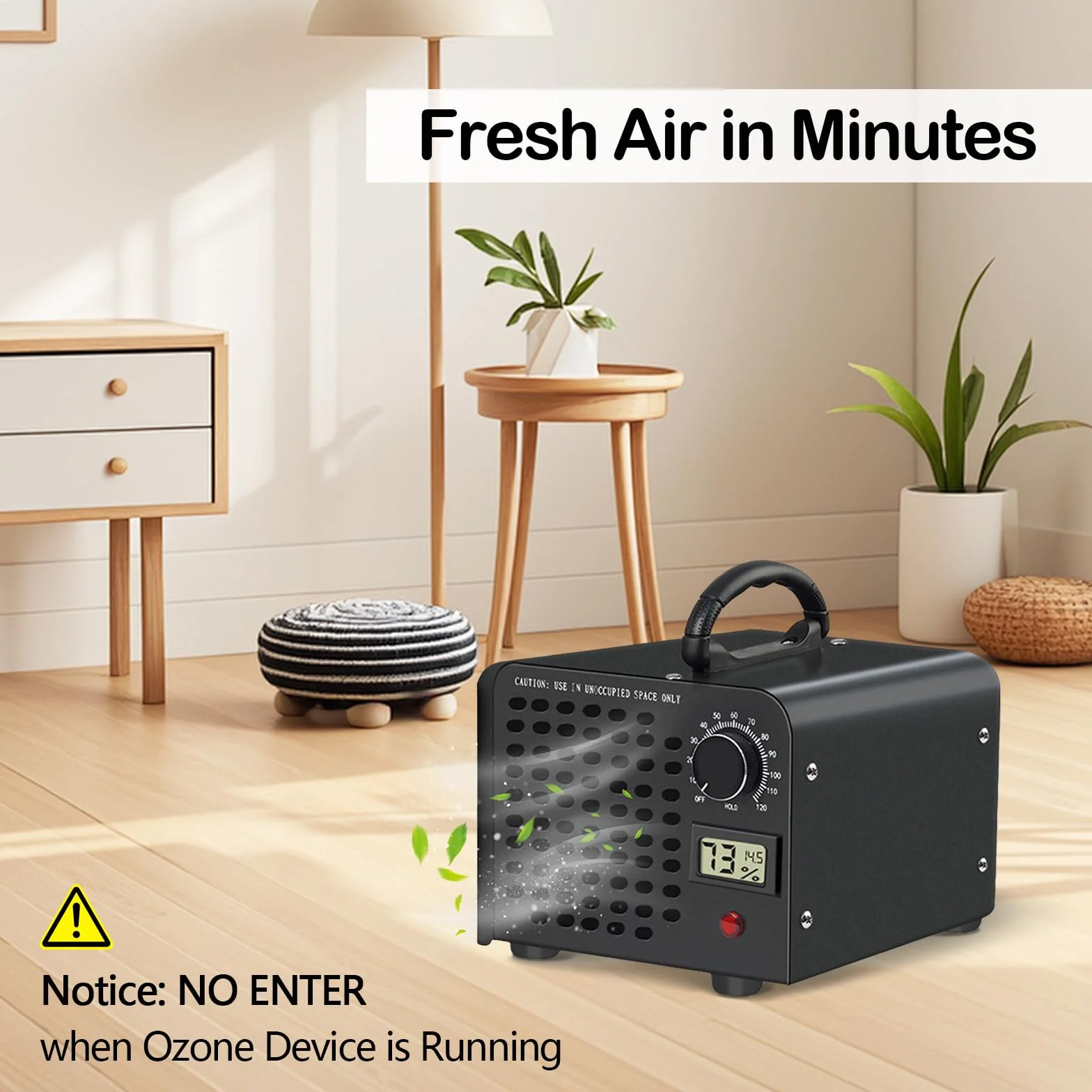 Generator ozonu 60000 mg/h oczyszczacz powietrza 120 W do 1200 m² z timerem 120 min