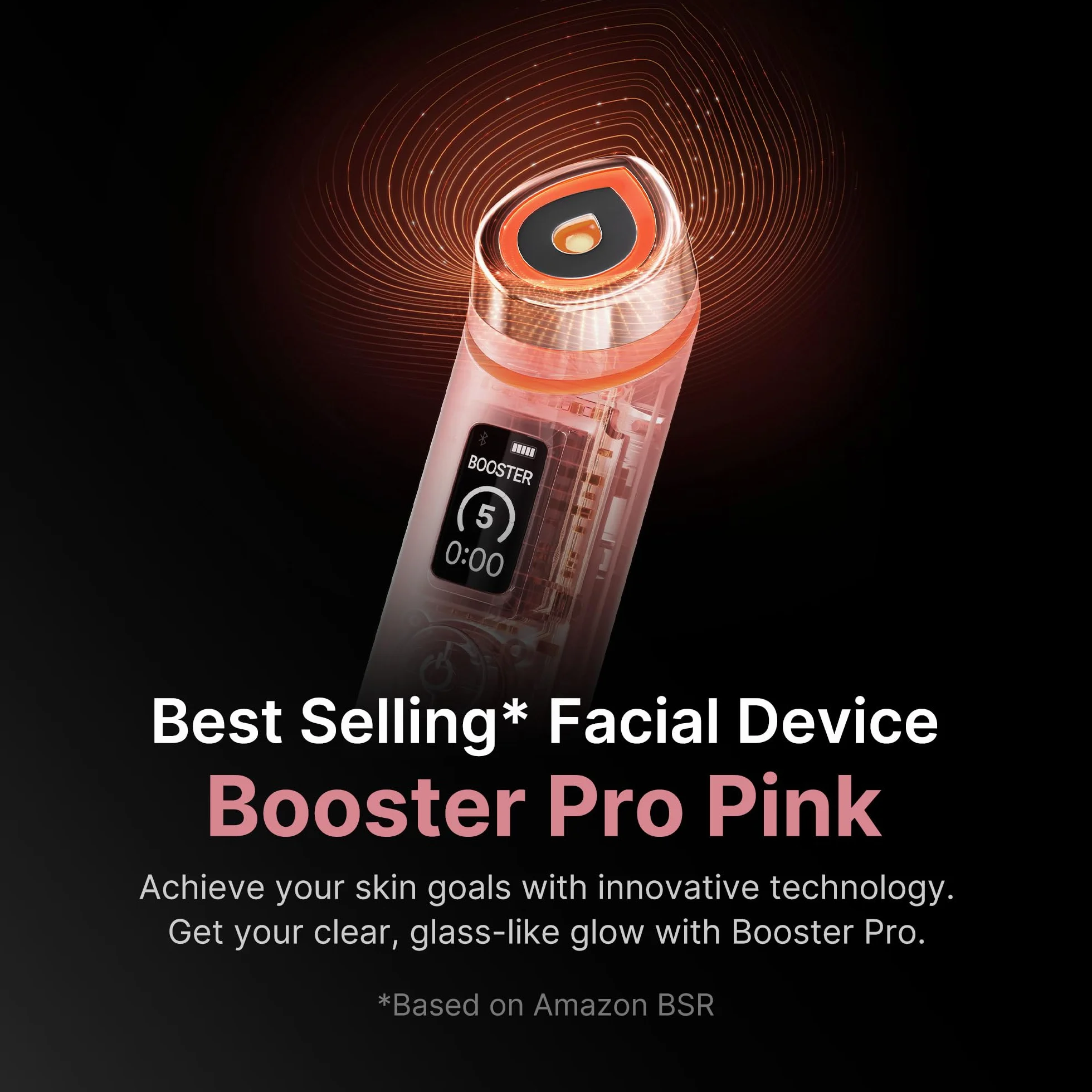 Medicube Age-R Booster Pro Pink | 6 w 1 urządzenie do masażu z prawdziwego szkła Glow Beauty | Looking Glass Skin | Koreańska pielęgnacja skóry