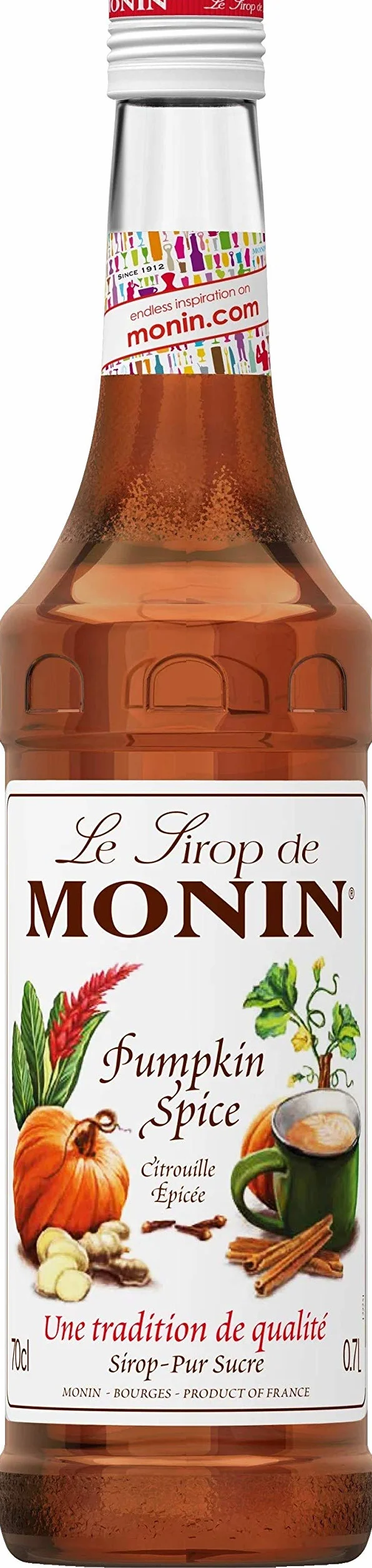 Monin Syrop Kawowy Pumpkin Spice 70 cl Zestaw z Pompką