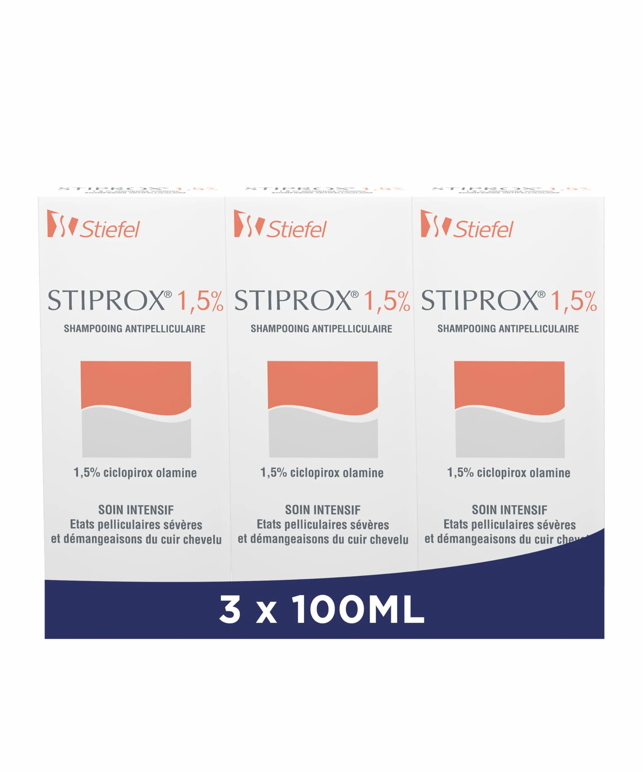 Stiprox Przeciwłupieżowy Szampon, Przezroczysty, 3 x 100 ml