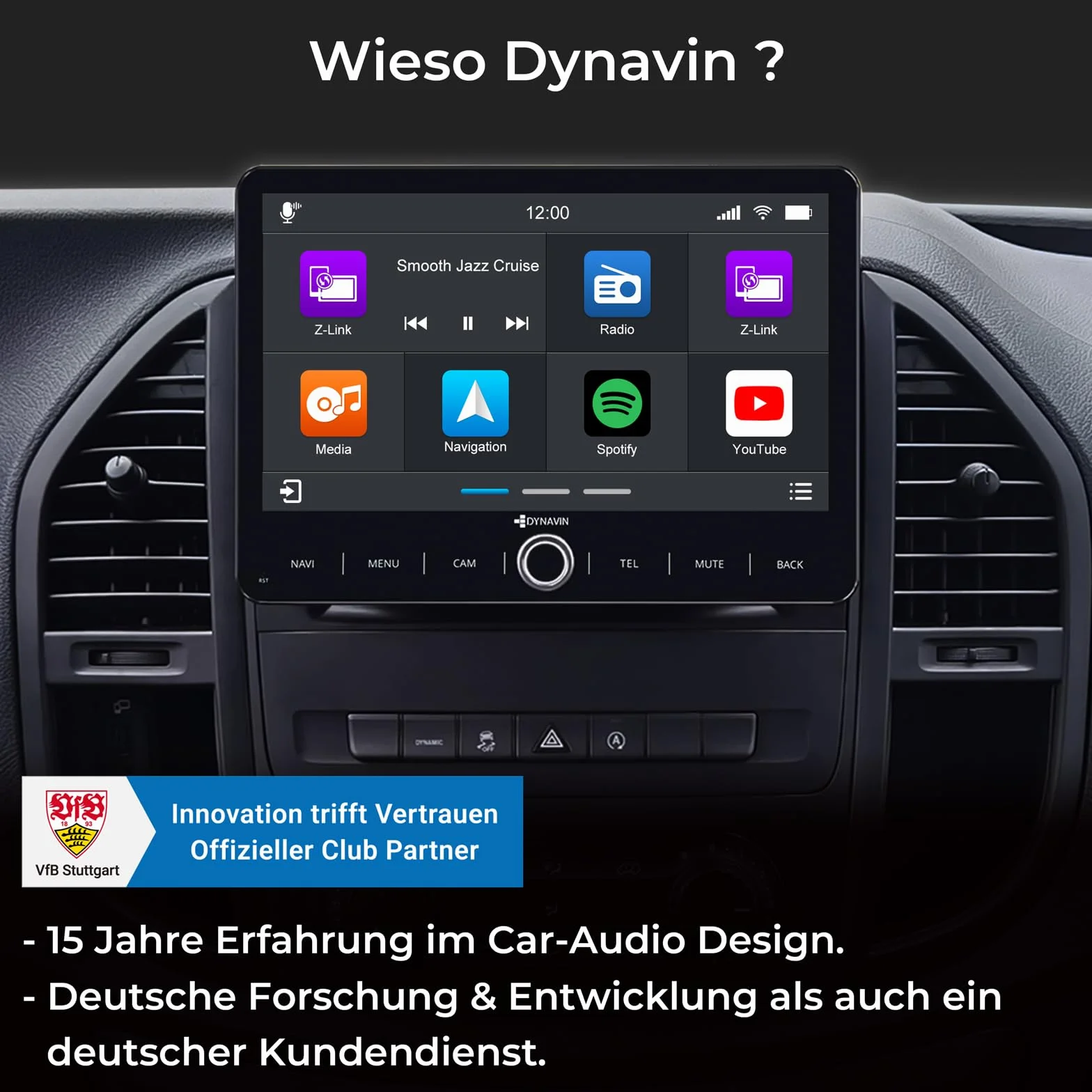 DYNAVIN Radio samochodowe z systemem Android do Mercedes Sprinter Vito Viano W639 klasa A: 10,1 cala radio z bezprzewodowym Carplay i Android Auto | wyświetlacz Head-up | w zestawie DAB+; D9-MB10V