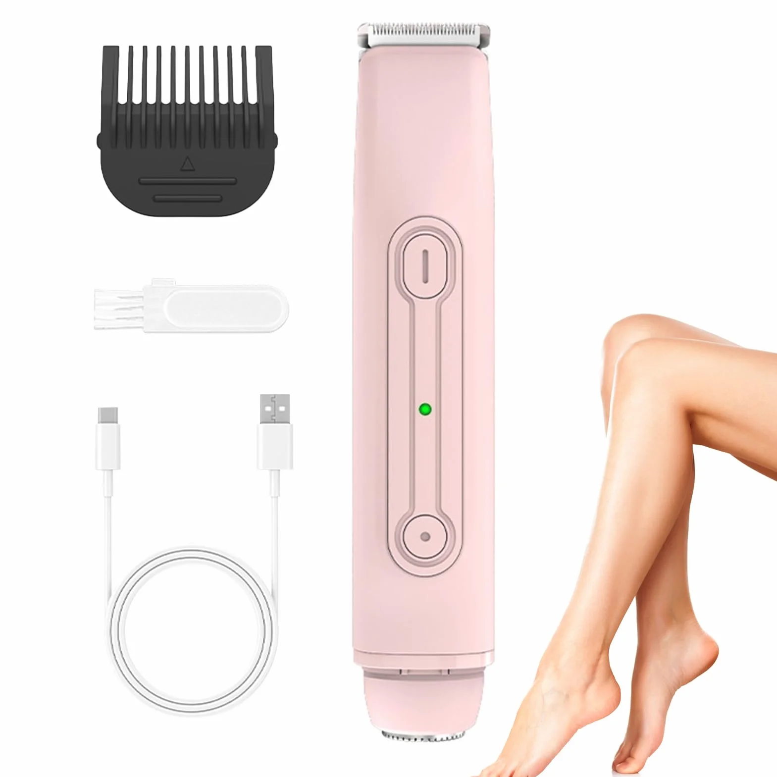 Bikini Trimmer, Electric Trimmers, Waterproof Epilator, Portable Razor Remover, Facial Hair Eyebrow Shaver, for Women, Bikinis Area, Legs, and Beard 6.97x1.18 Inch
