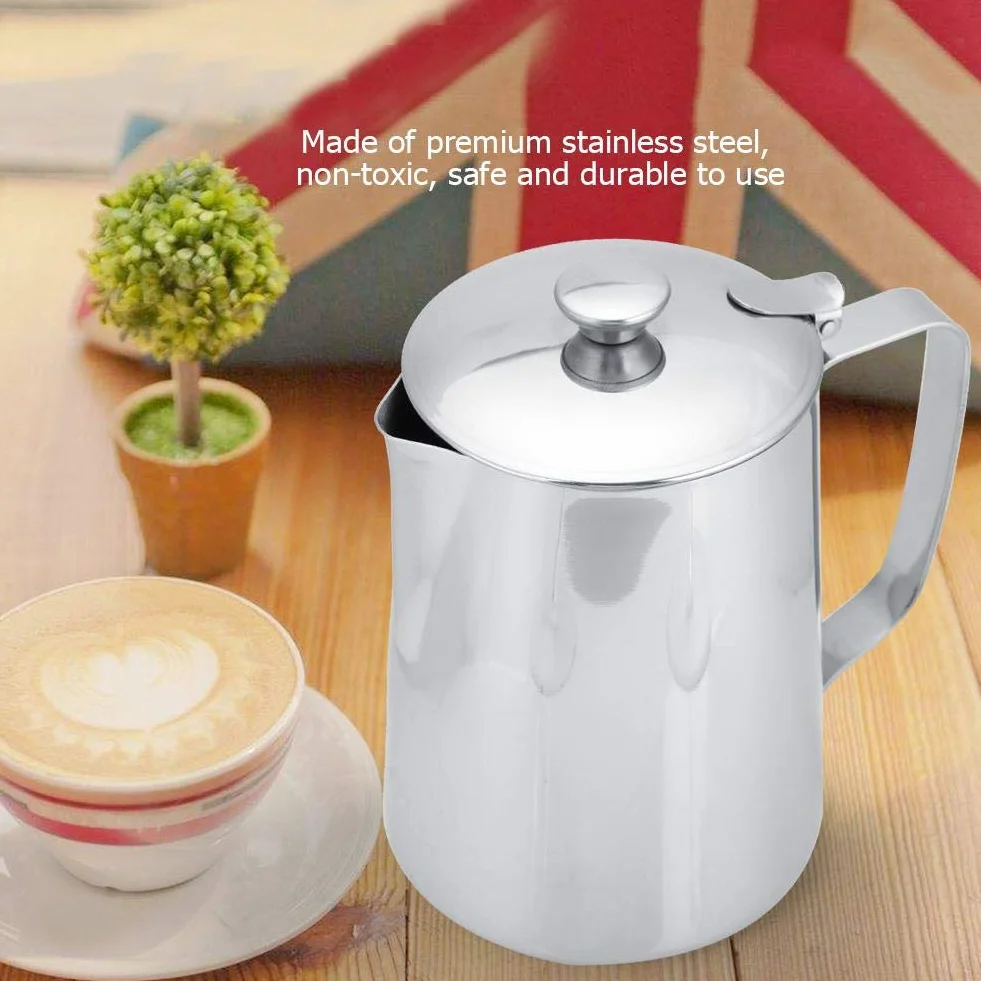 Nikou Kubek do piany ze stali nierdzewnej 1000 ml do kawy latte art