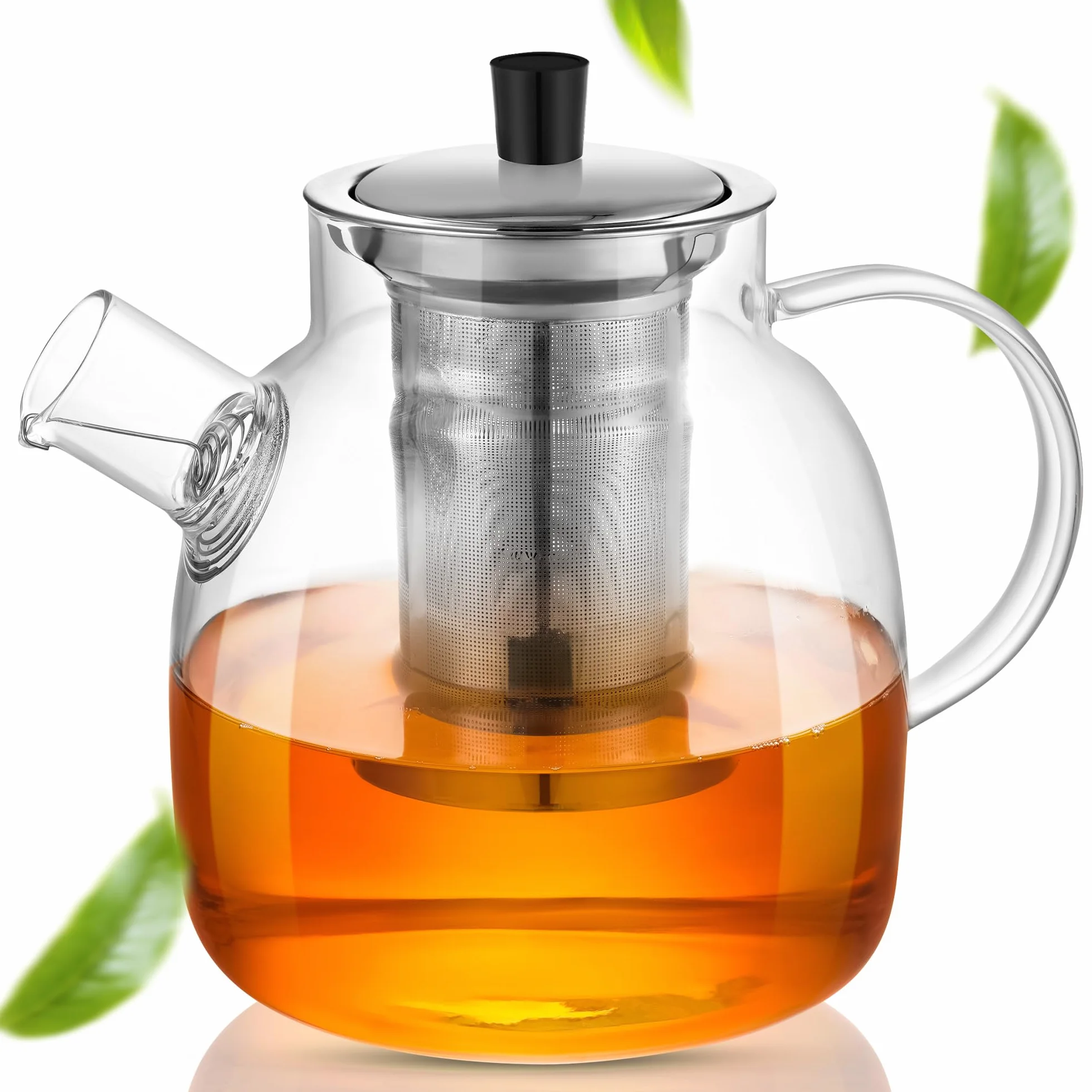 Szklany dzbanek do herbaty 1500 ml z sitkiem ze szkła borokrzemowego