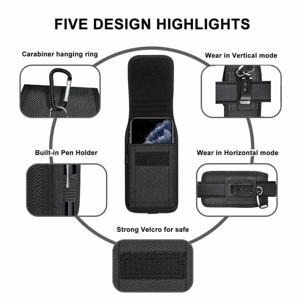 Etui na pasek na telefon Motorola Moto Edge 50 40 30 20 lite neo, uniwersalne etui na pasek, outdoorowa torba na telefon z ochronną osłoną dla Moto g4 g5 g5s g6 g7 g8 g9 e6 e6s e6i e7 e7i Plus (XL)