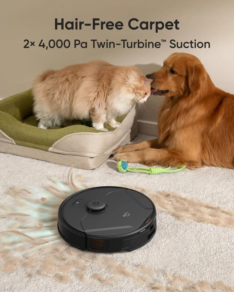 Stacja samooczyszczania eufy Clean X8 Pro Robotic Vacuum, duża moc ssania Twin-Turbine 2 × 4000 Pa, szczotka Active Detangling Roller Brush i Nawigacja laserowa iPath