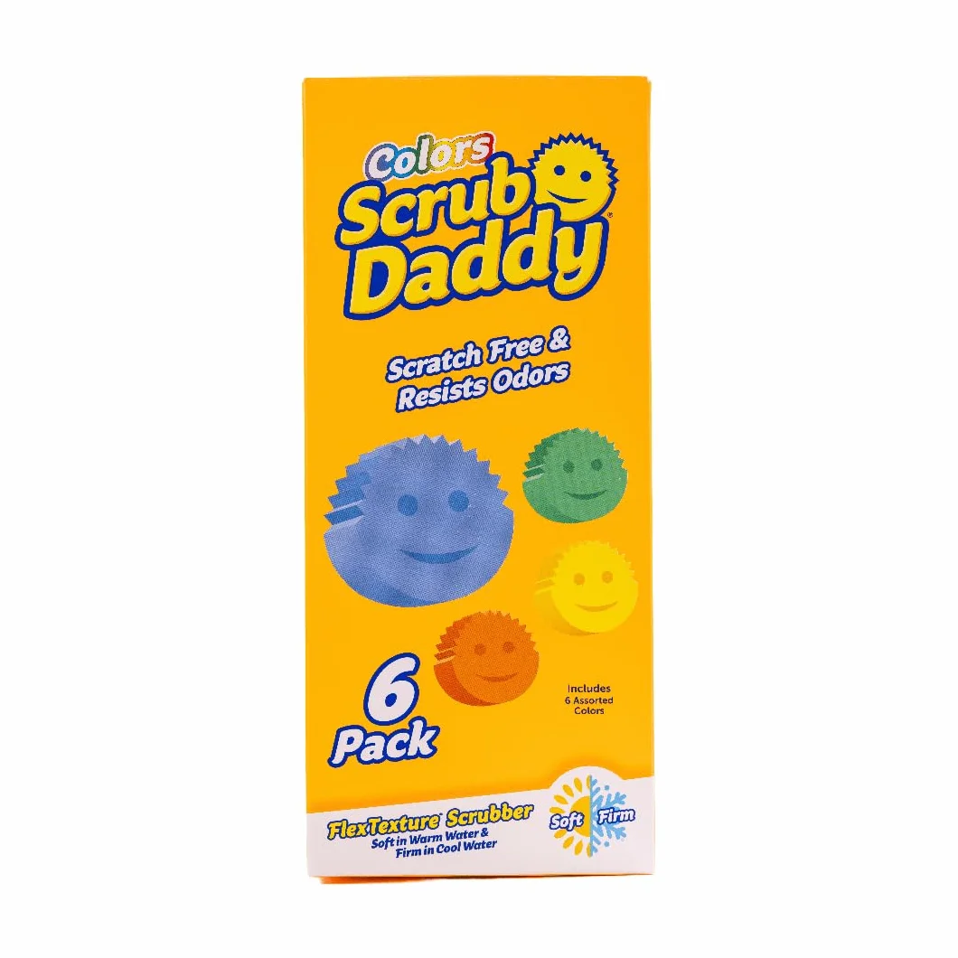 Scrub Daddy Sześć gąbek wielopak gąbki do mycia naczyń zestaw 6 sztuk
