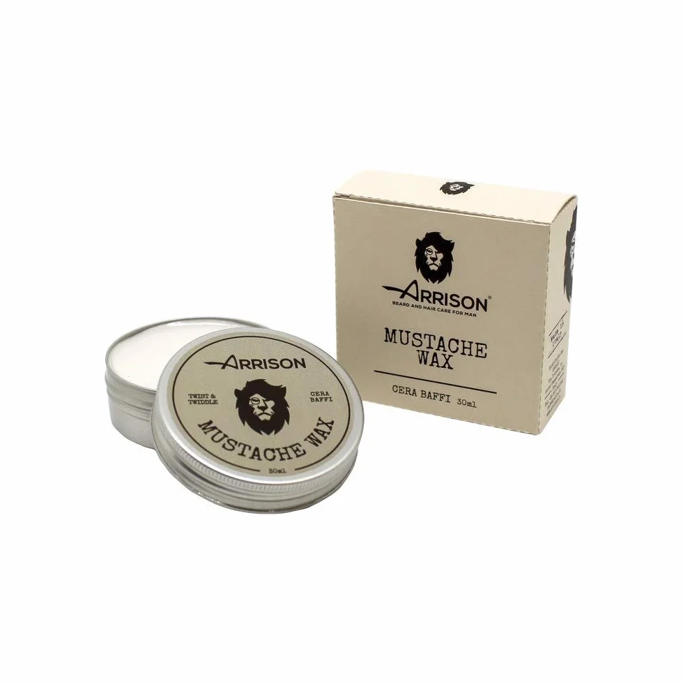 ☆ ARRISON BEARD ☆ 100% wosk do wąsów wykonany we Włoszech - kształtuje i definiuje wąsy i brodę dzięki doskonałemu strojowi - Idealny do tworzenia kreatywnych i dobrze zdefiniowanych stylów.