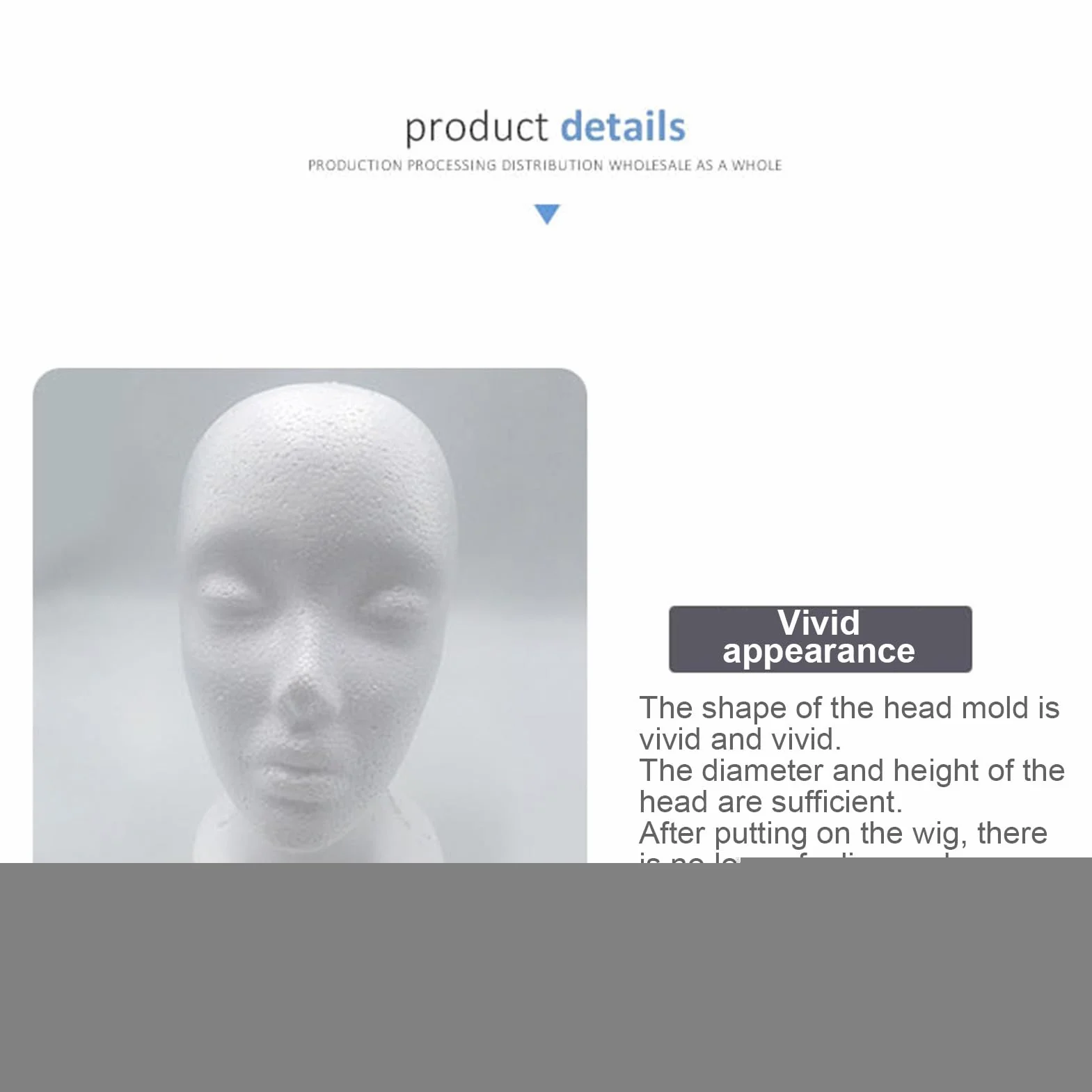 Styropianowa głowa modelowa głowa do czapek, kobieca głowa peruki z pianki, stojak na perukę, kapelusze, peruki, okulary przeciwsłoneczne, szaliki