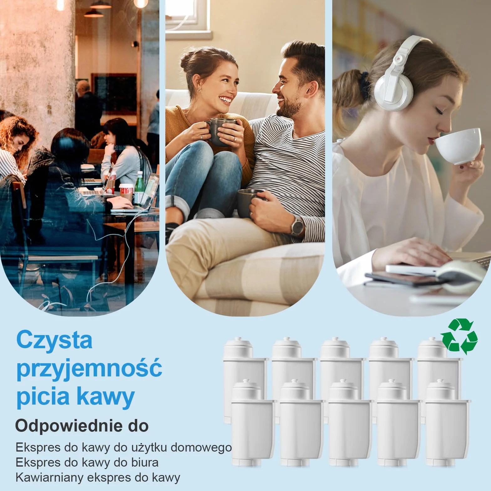 Mutital filtrów do wody Siemens® EQ Series, EQ3/EQ6/EQ9, EQ500, S700, 3200 filtr do wody w pełni automatyczny ekspres do kawy Bosch® TCZ7003, TCZ7033, do Brita® Intenza 57549 (10 Stück)