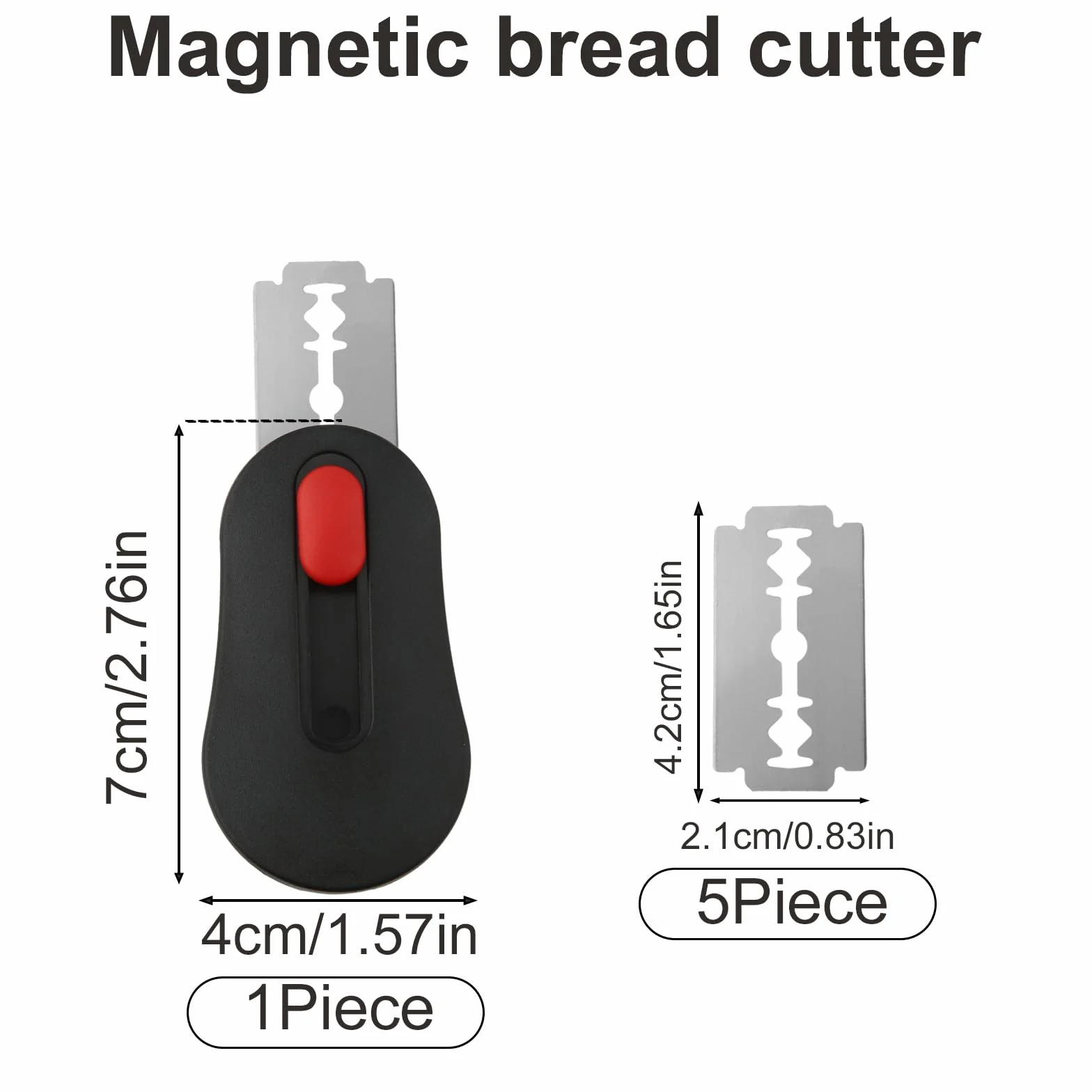 Gosknor Bread Lame Narzędzie do Nacinania Ciasta 5 Ostrzy Stal Nierdzewna Magnetyczne