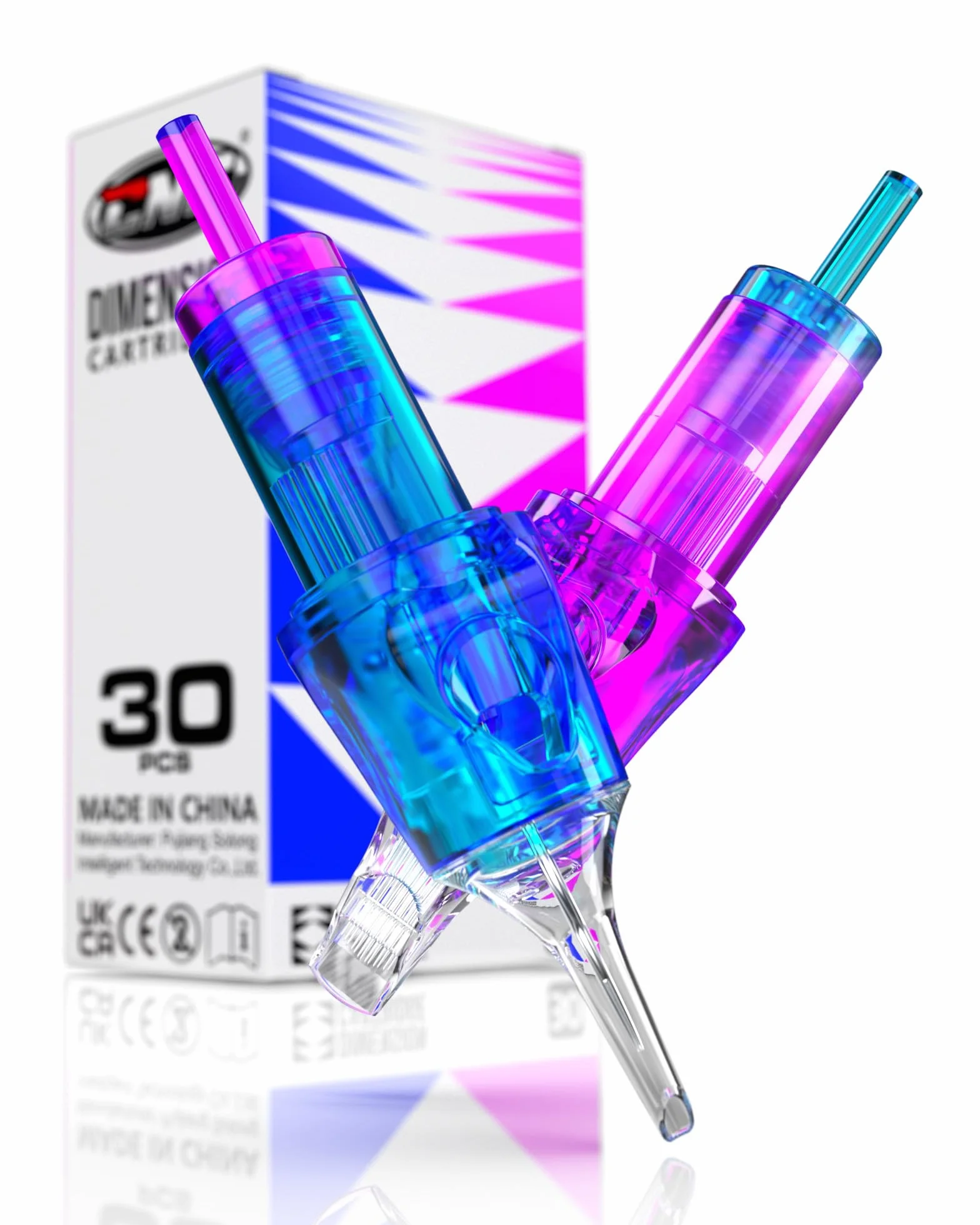 CNC 30 szt. wkłady do tatuażu igły jednorazowe mieszane #10 Bugpin okrągła wkładka zakrzywiona magnum shader 3RL 5RL 7RL 9RL 7RM 15RM igły do tatuażu EN04C-30KIT-B
